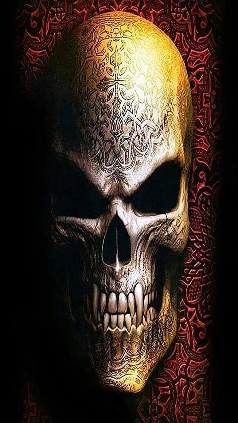 800x1422 Vampire Skull, skull, skulls, HD phone wallpaper