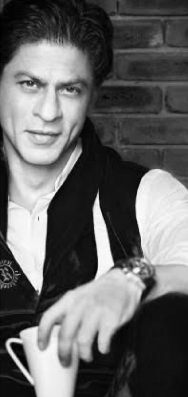 800x1689 Shahrukh Khan, badshah, black and white, bnw, bollywood, king khan, srk, HD phone wallpaper