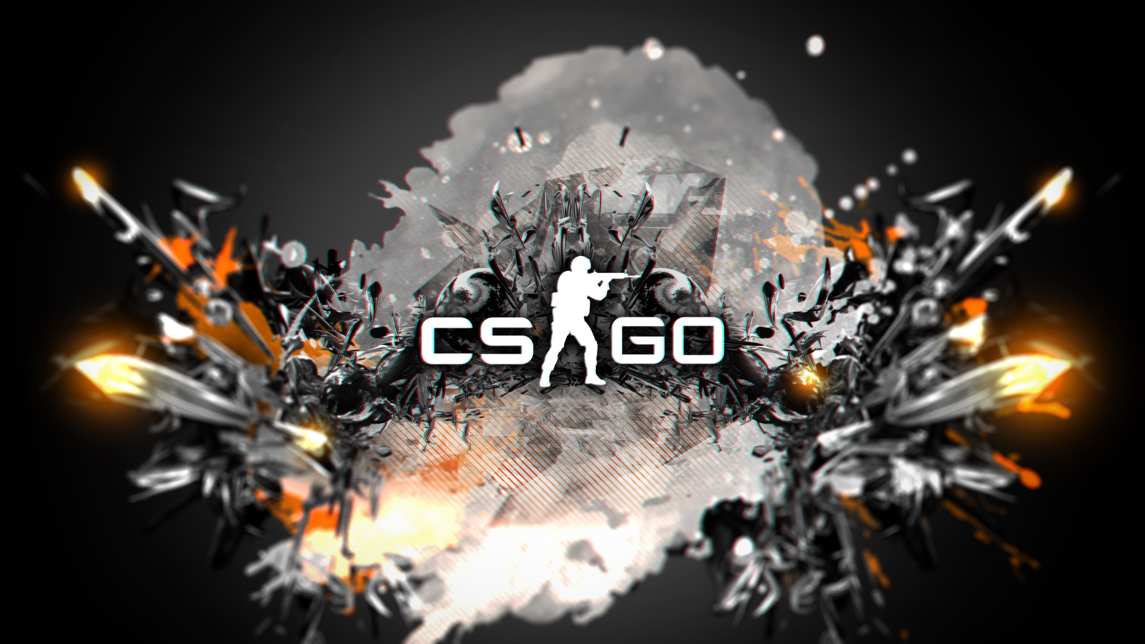 4000x2250 Wallpaper Counter Strike Global Offensive, Graphic Design, Orange, Graphics, Logo, Background Free Image