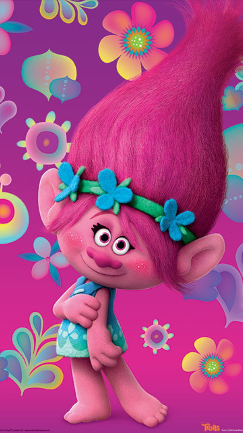 800x1422 Trolls, animation, cinema, drawing, dreamworks, film, flower, movie, poppy, trolls world tour, HD phone wallpaper