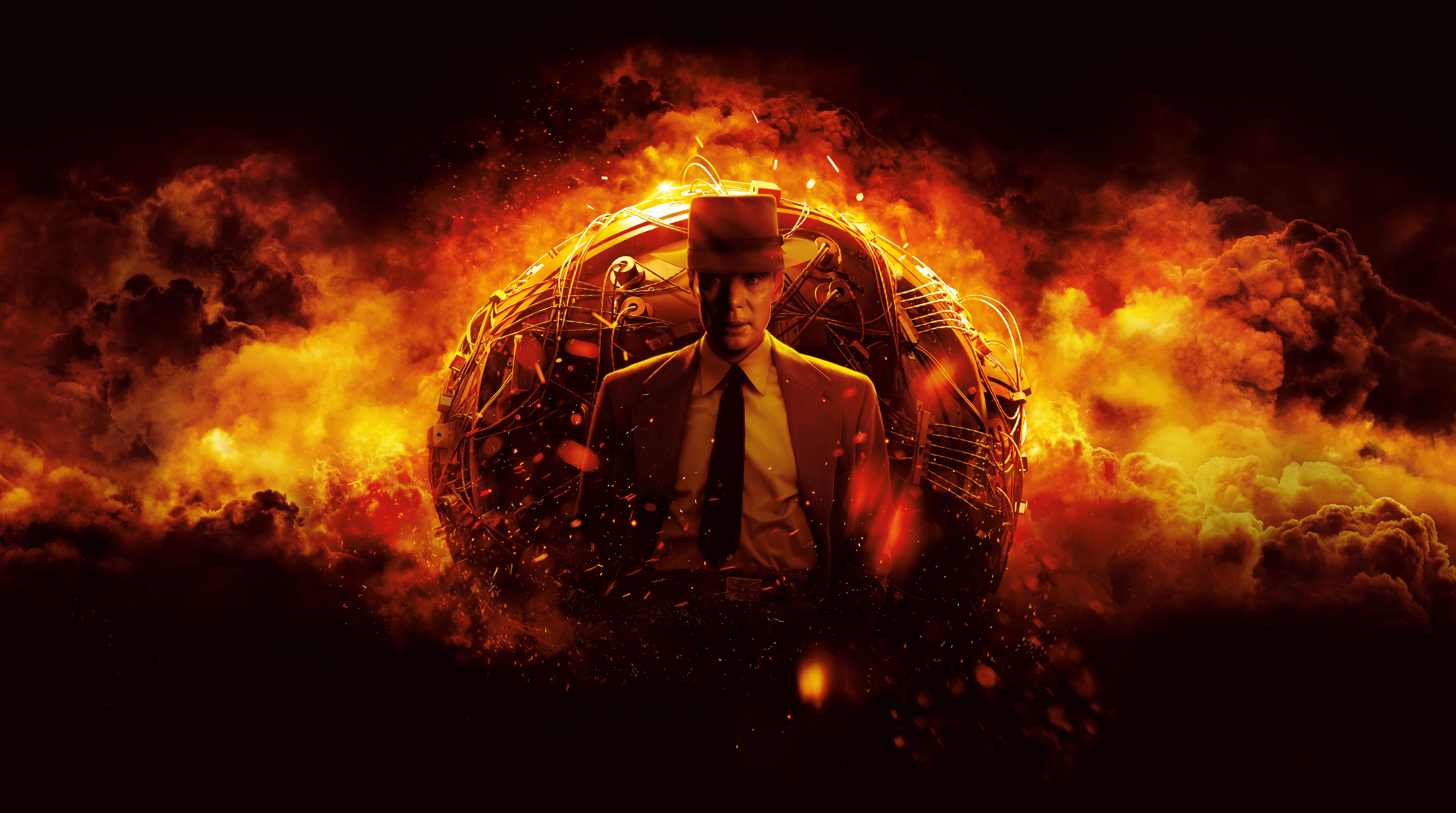 10000x5582 Oppenheimer Blaze: Cillian Murphy in Stunning 8K Ultra HD Wallpaperx5582