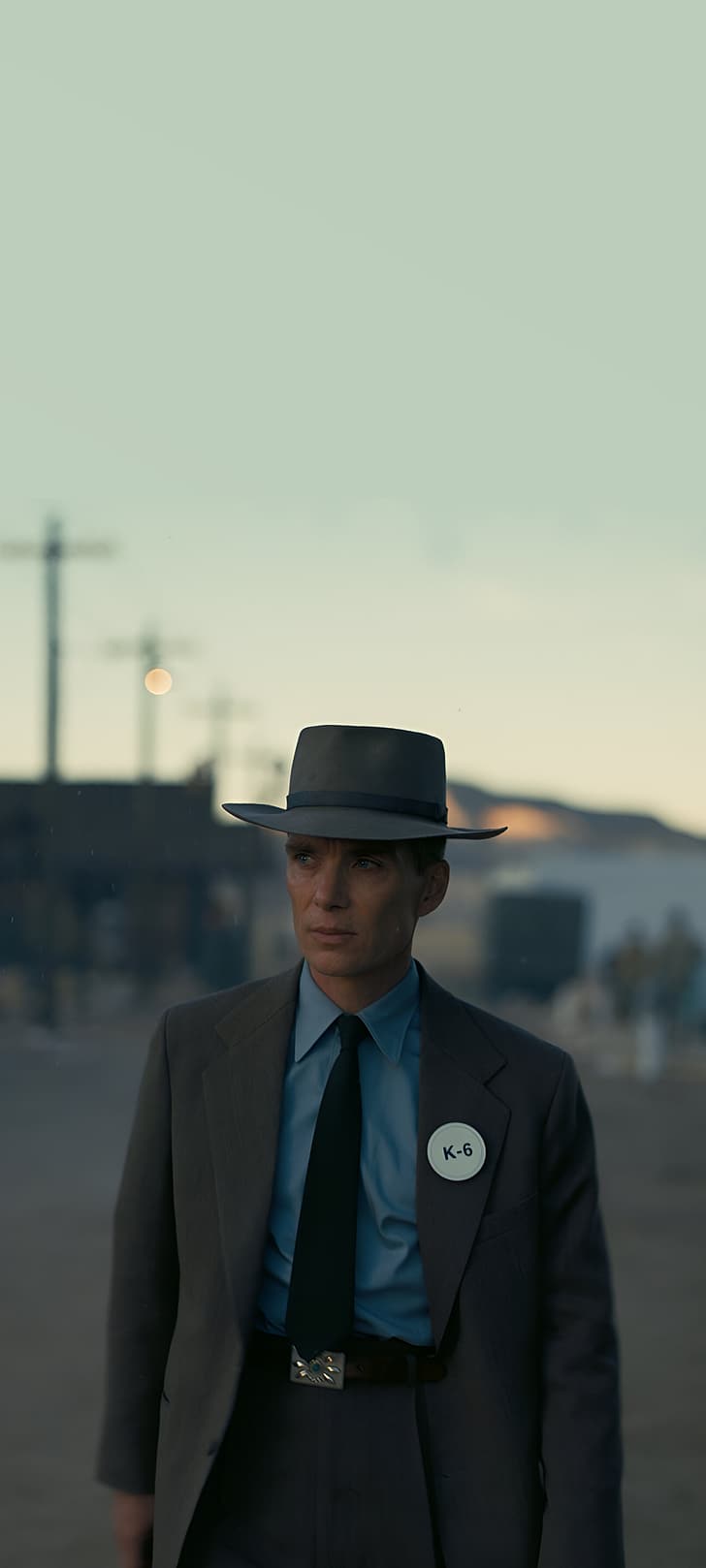 728x1618 HD wallpaper: Cillian Murphy, movie characters, Oppenheimer, city lights