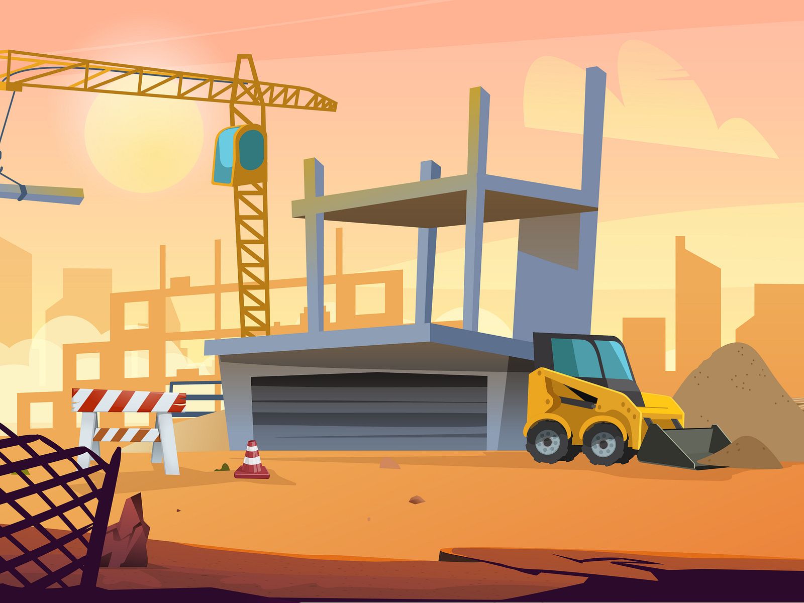 1600x1200 Construction Cartoon Background by Cartoonsco on Dribbble