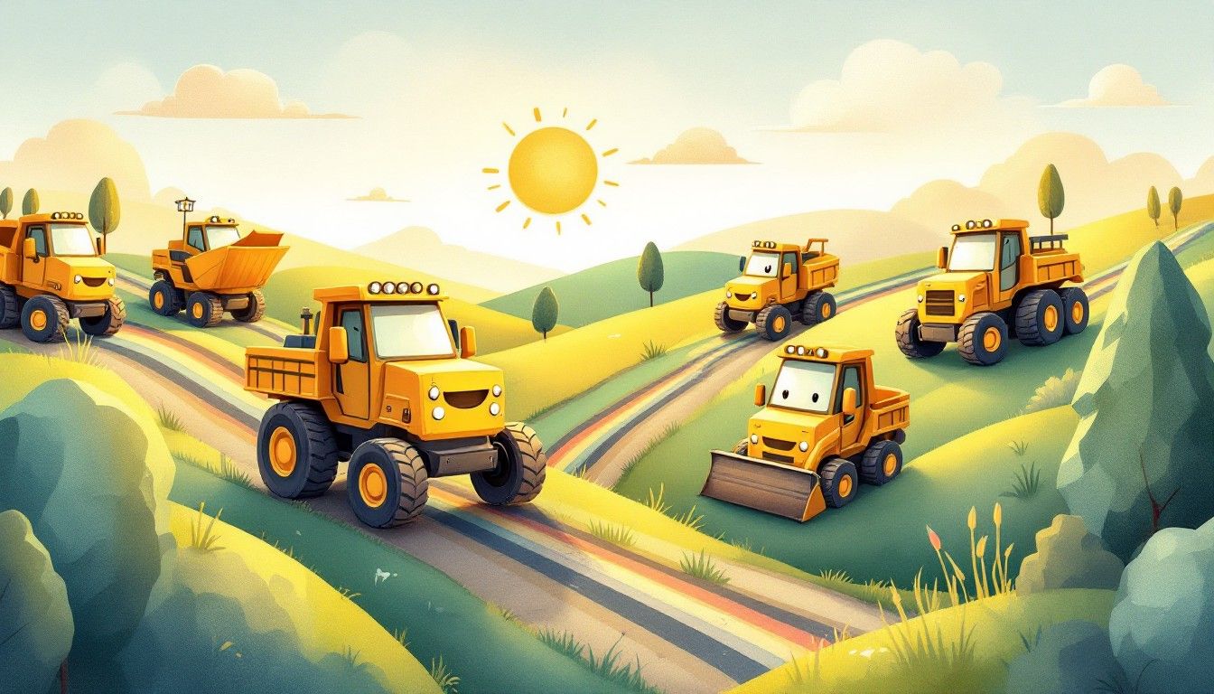 1344x768 Download Animated Construction Vehicle Image, Animated, Vehicle