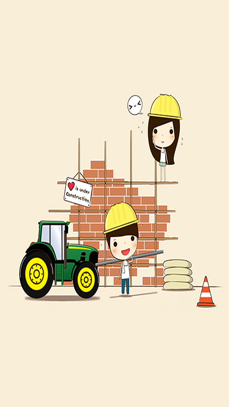 800x1422 Love, construction, under, HD phone wallpaper