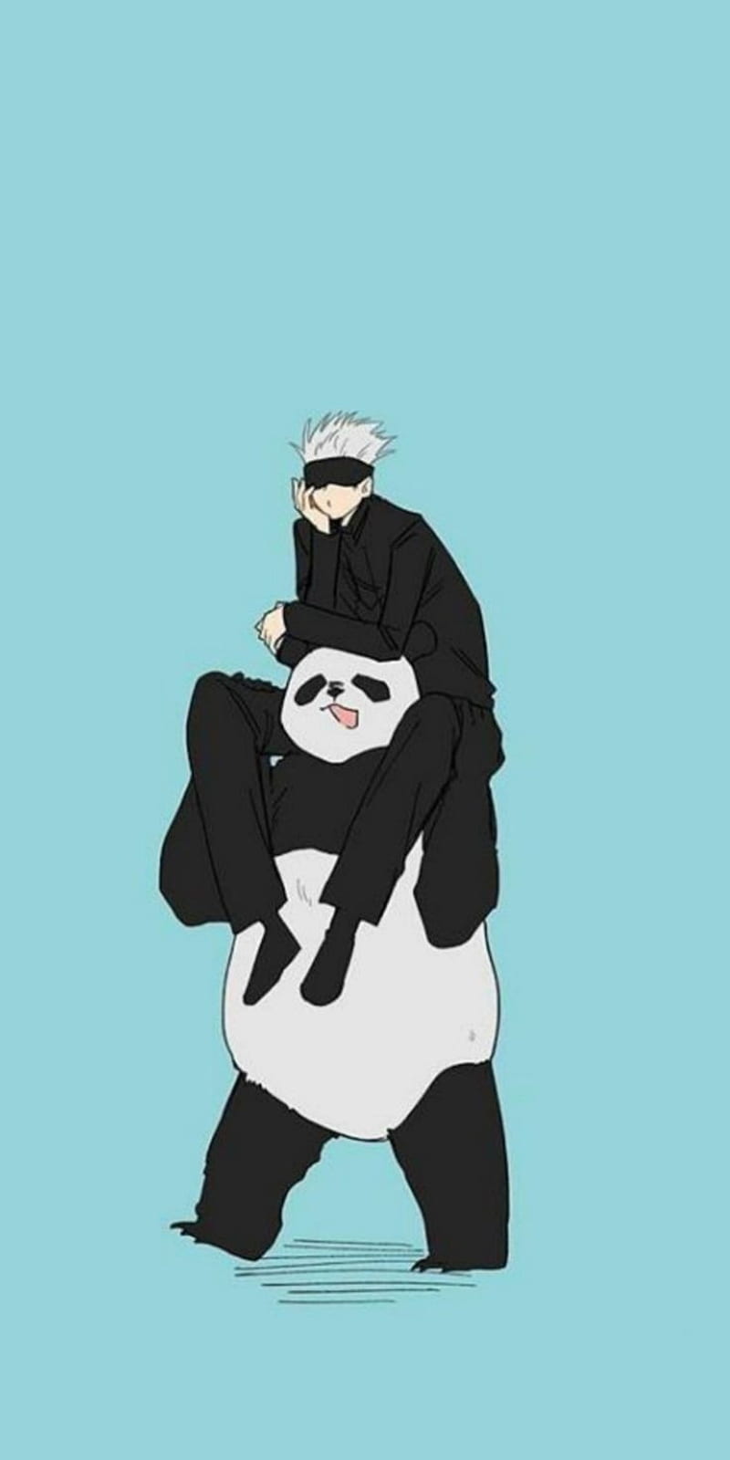 800x1600 Gojo and panda, jujutsu kaisen, HD phone wallpaper
