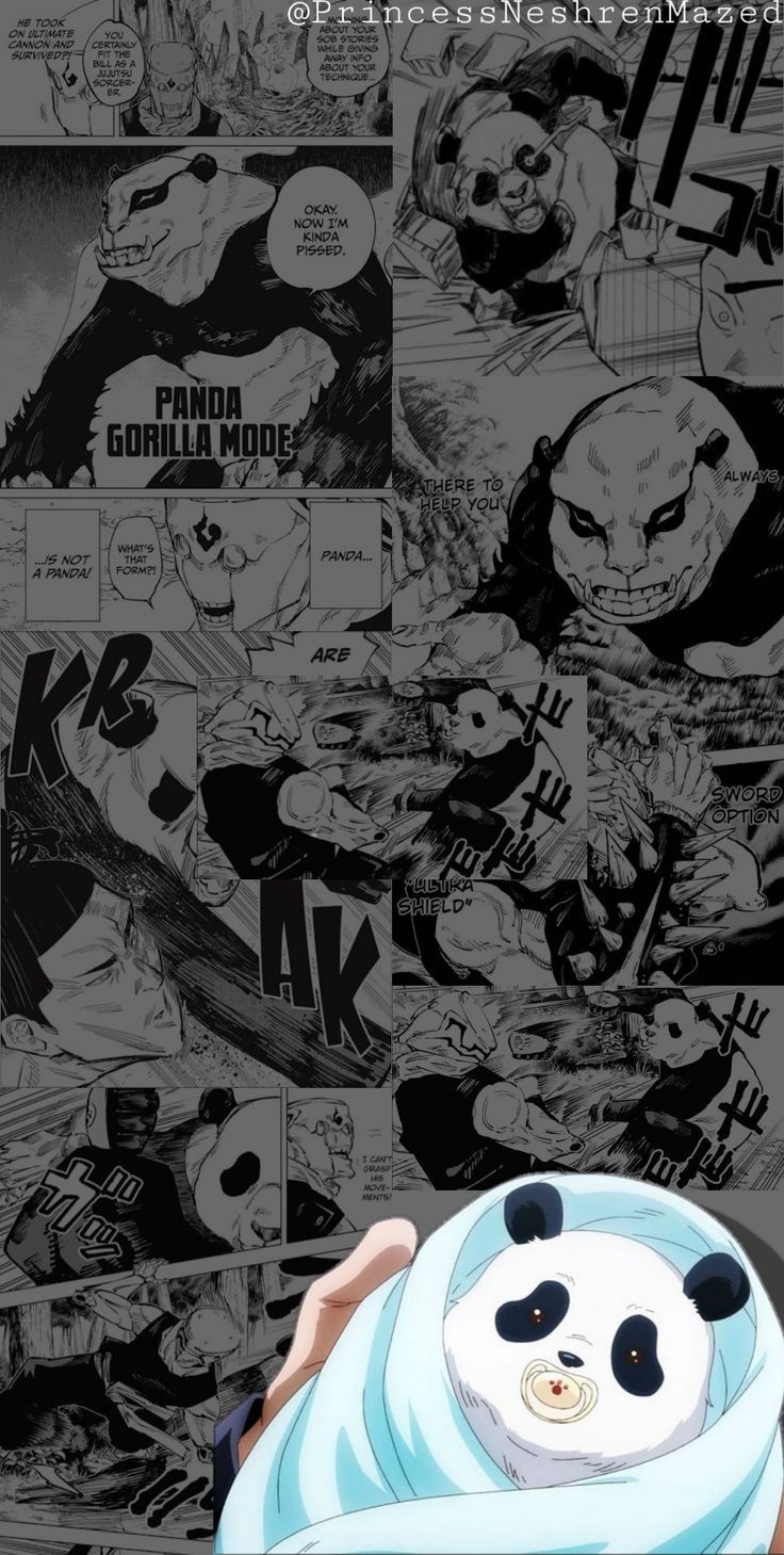 736x1459 Jujutsu Kaisen Panda wallpaper