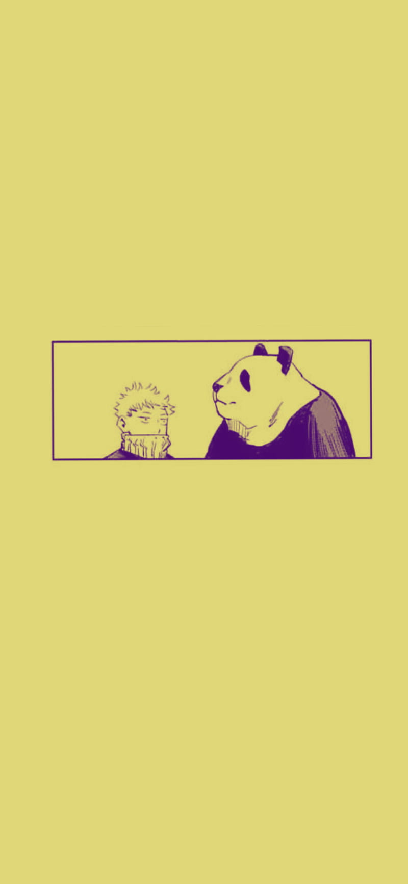800x1732 Inumaki and panda, magenta, manga, tuna, anime, jujutsu kaisen, jjk, toge, terrestrial animal, HD phone wallpaper