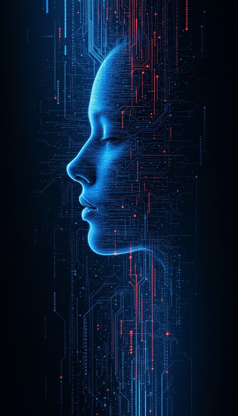 768x1344 Download Digital Human Profile Image, Digital, Artificial