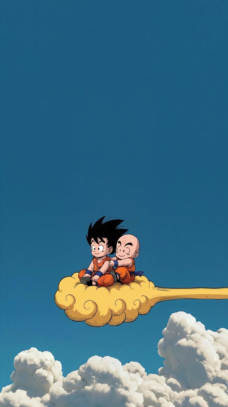 750x1334 Young Goku Nimbus Journey Wallpaper 750x1334 Wallpaper For IPhone 6 6s 7 IPhone SE (2nd 3rd Gen)