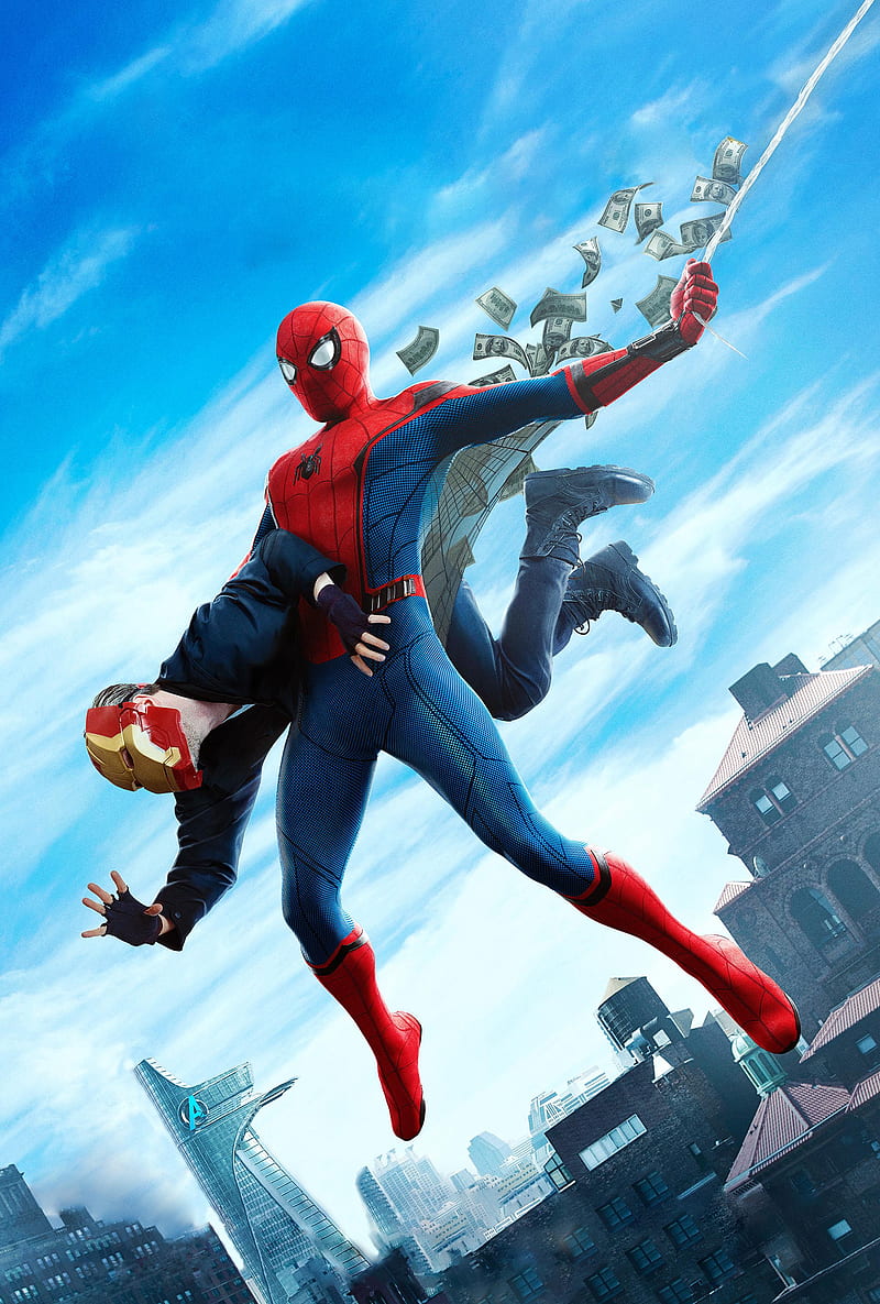 800x1185 Spider man home coming, homecoming, iron, man, marvel, movie, spider, HD phone wallpaper