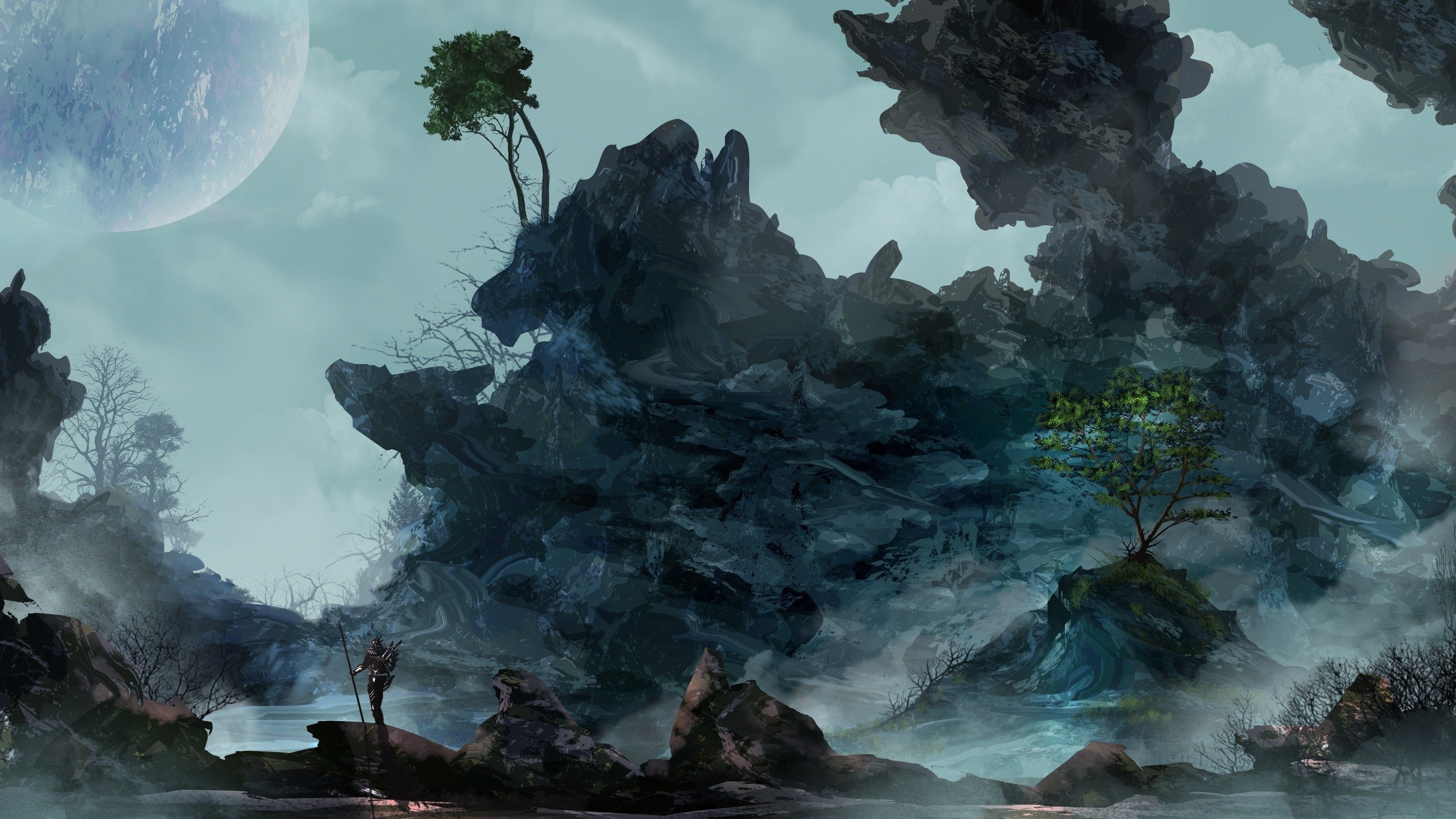 3840x2160 Moonlit Sentinel