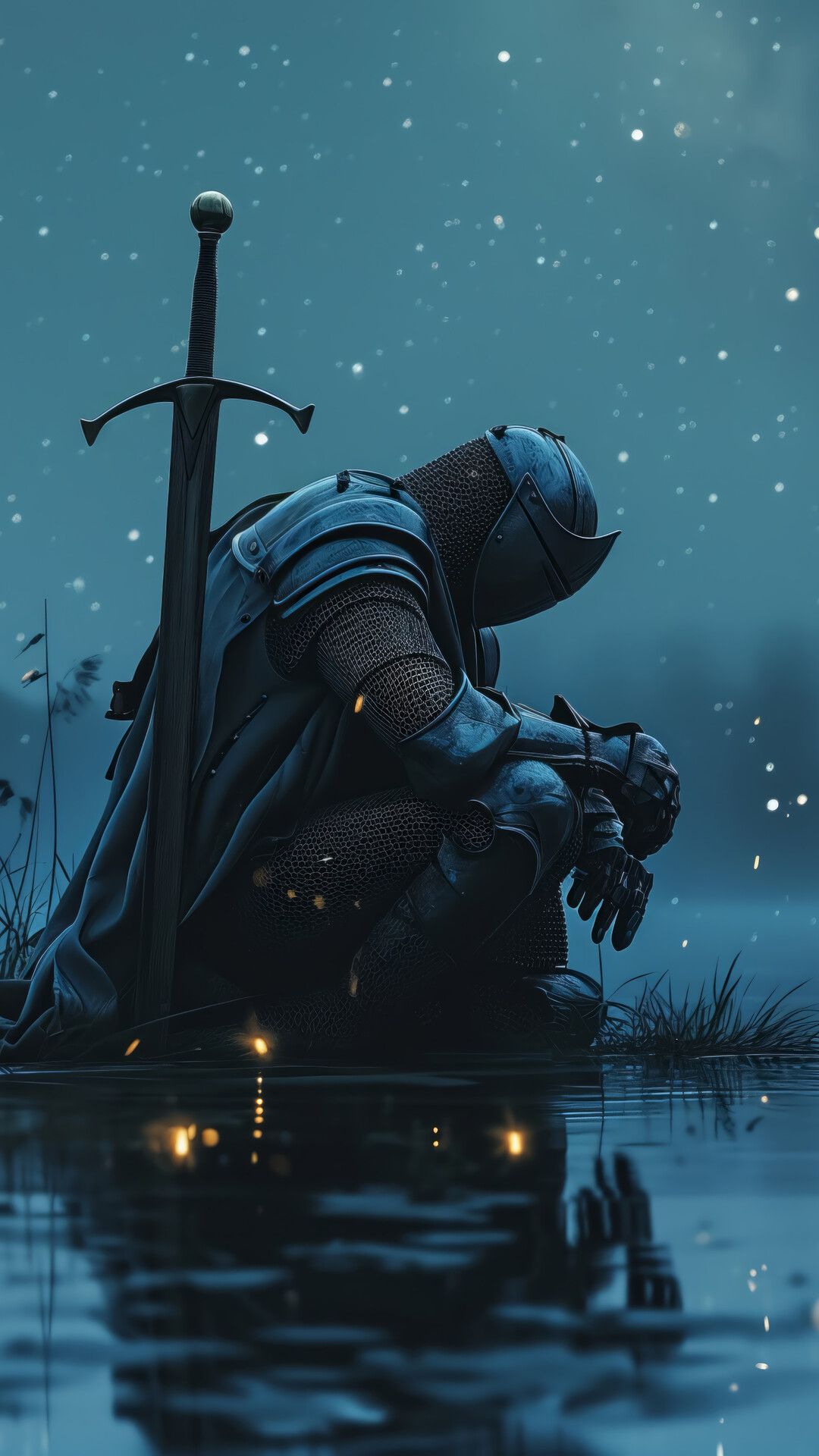 1080x1920 Lonely Knight Wallpaper