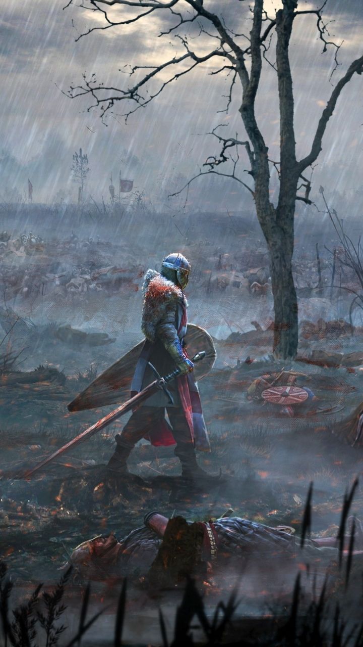 720x1280 Phone wallpaper: Knight, Fantasy, Sword, Warrior 1388716