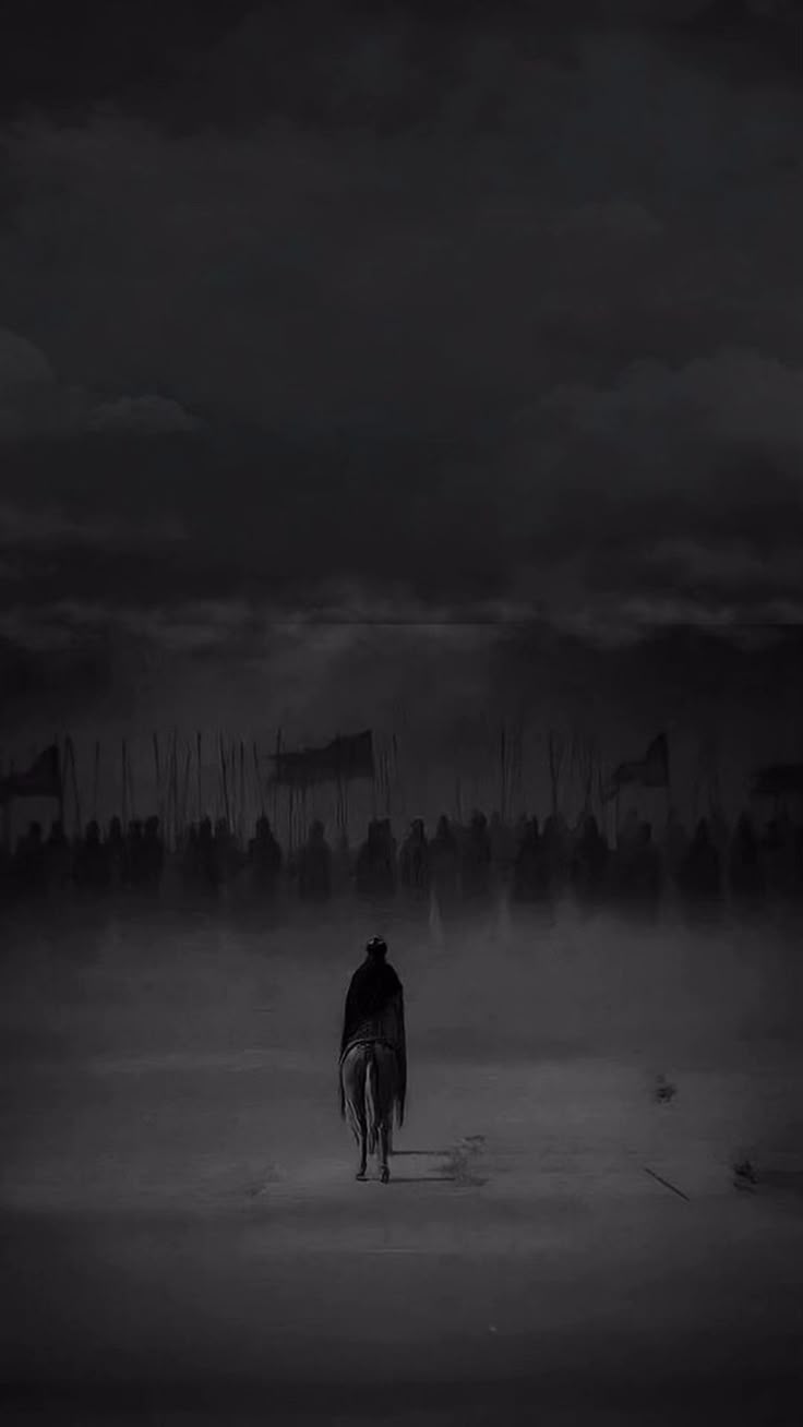 736x1308 Black knight sitting in field. Dark fantasy army, Dark battlefield scene, Dark fantasy art