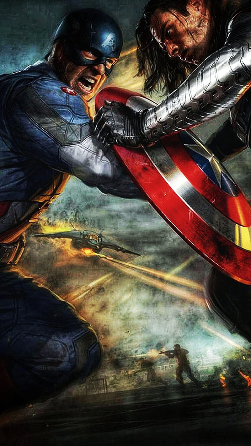800x1421 Captain America, avengers, bucky, civil war, marvel, superhero, white wolf, winter soldier, HD phone wallpaper