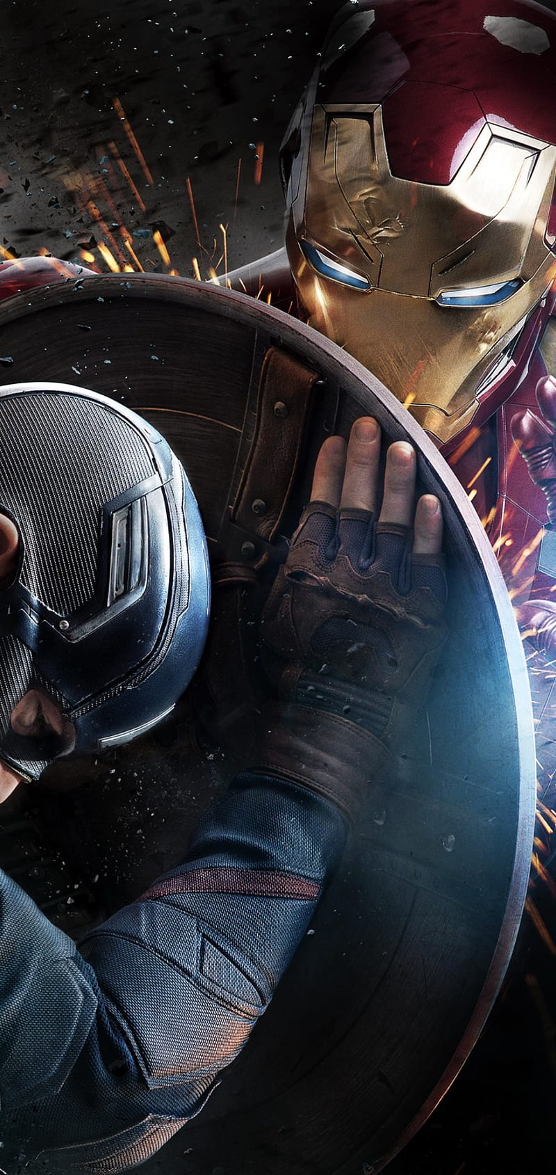 800x1689 The winter soldier, captain america, iron man, HD phone wallpaper
