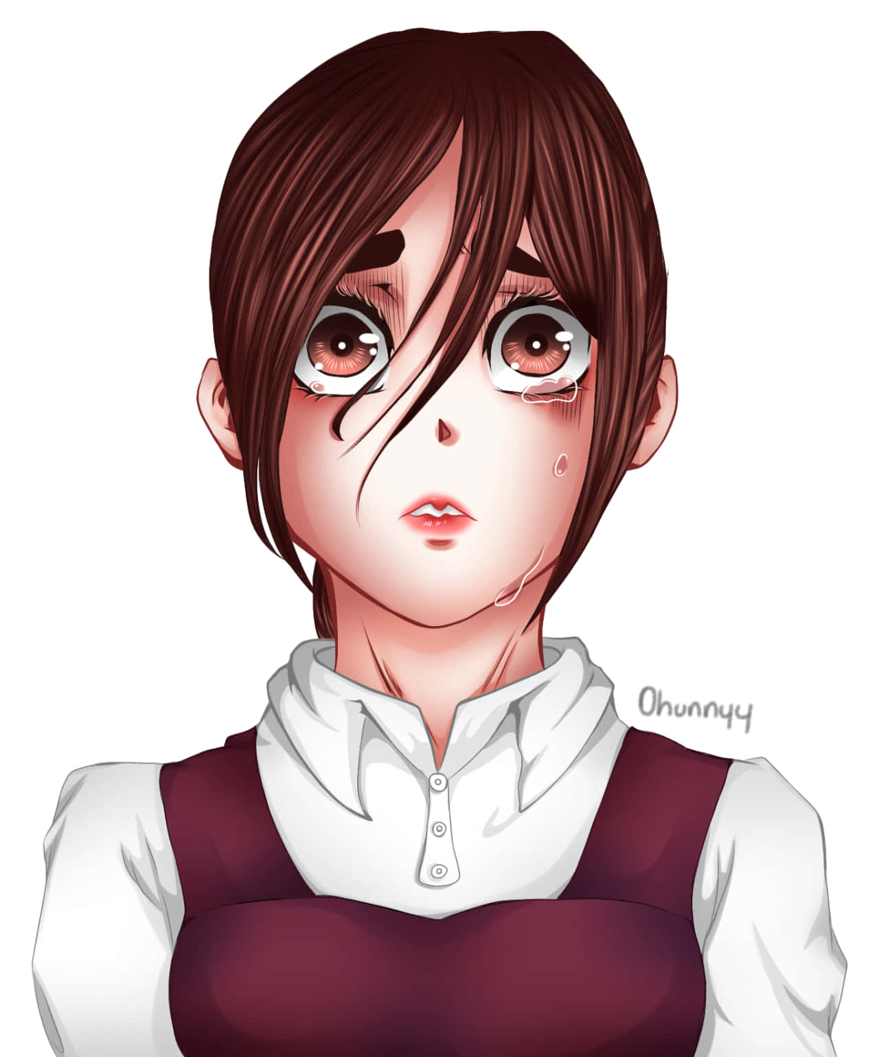 1280x1538 Download Gabi Braun Animated Still fierce gaze from Attack on Titan Character Wallpaper