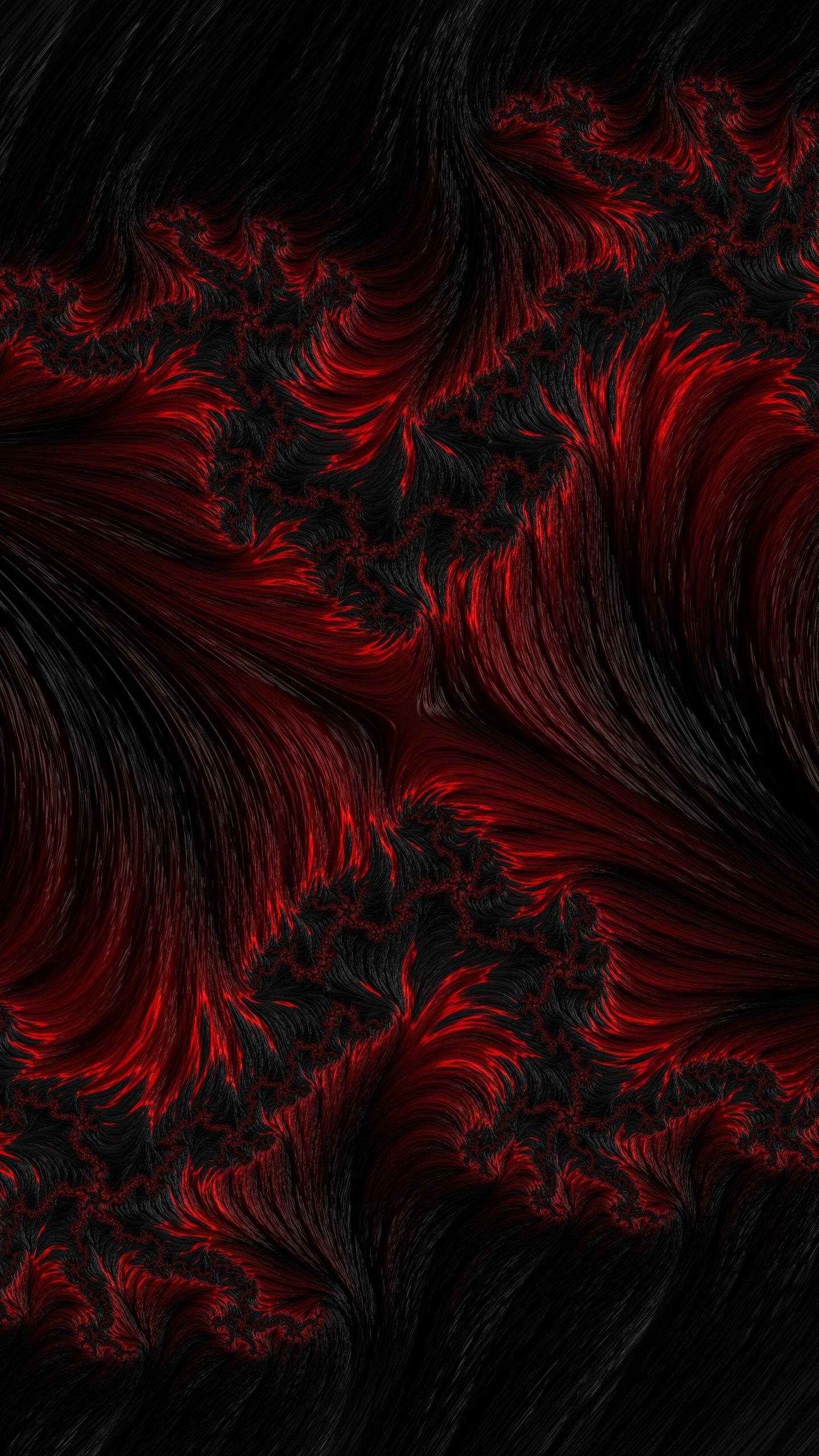 1440x2560 Download Red Dark Threads, Abstract, Art Wallpaper, 1440x QHD Samsung Galaxy S S Edge, Note, LG G4