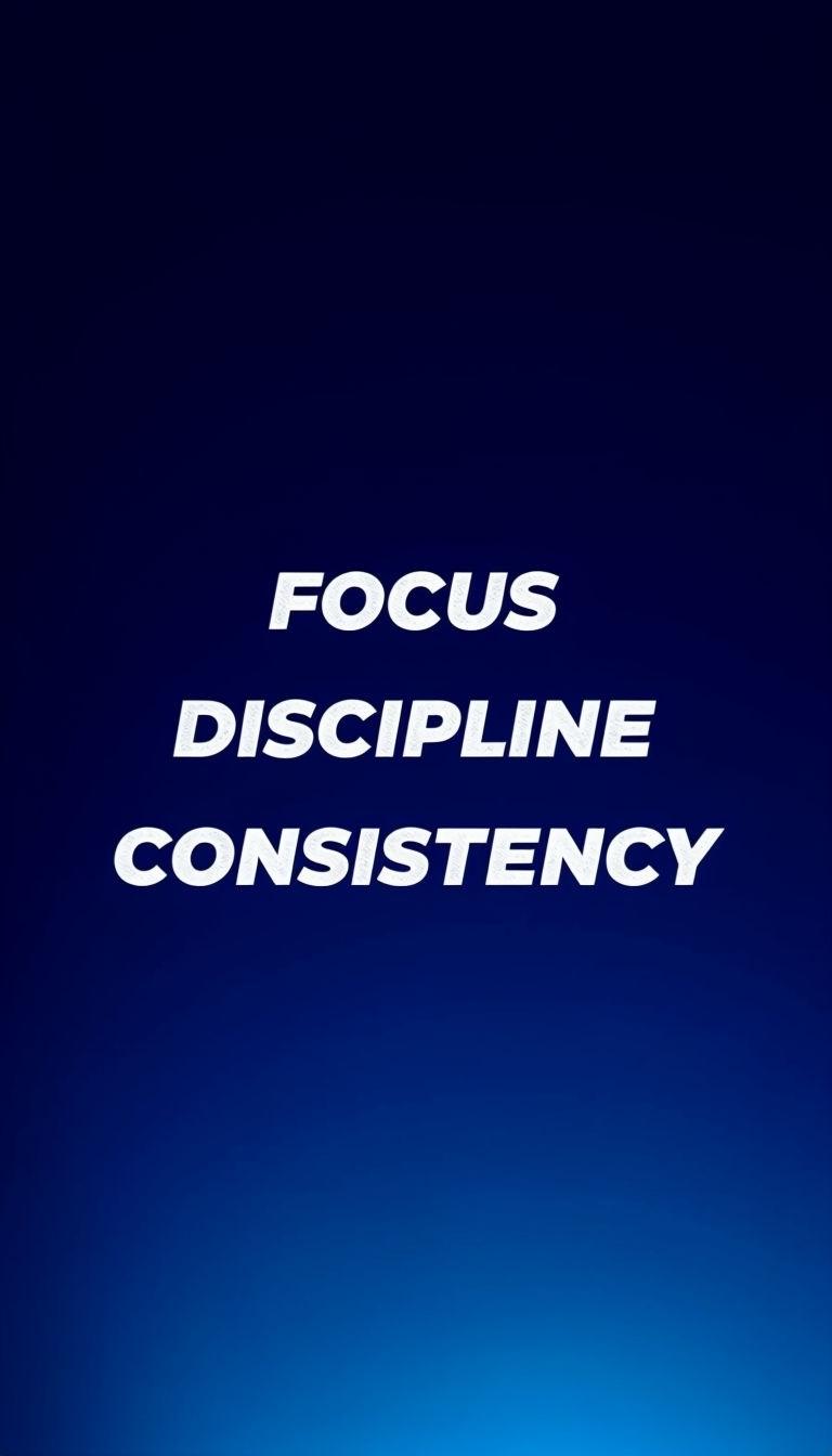 768x1344 Minimalist Motivational Focus Discipline Consistency Mobile Wallpaper
