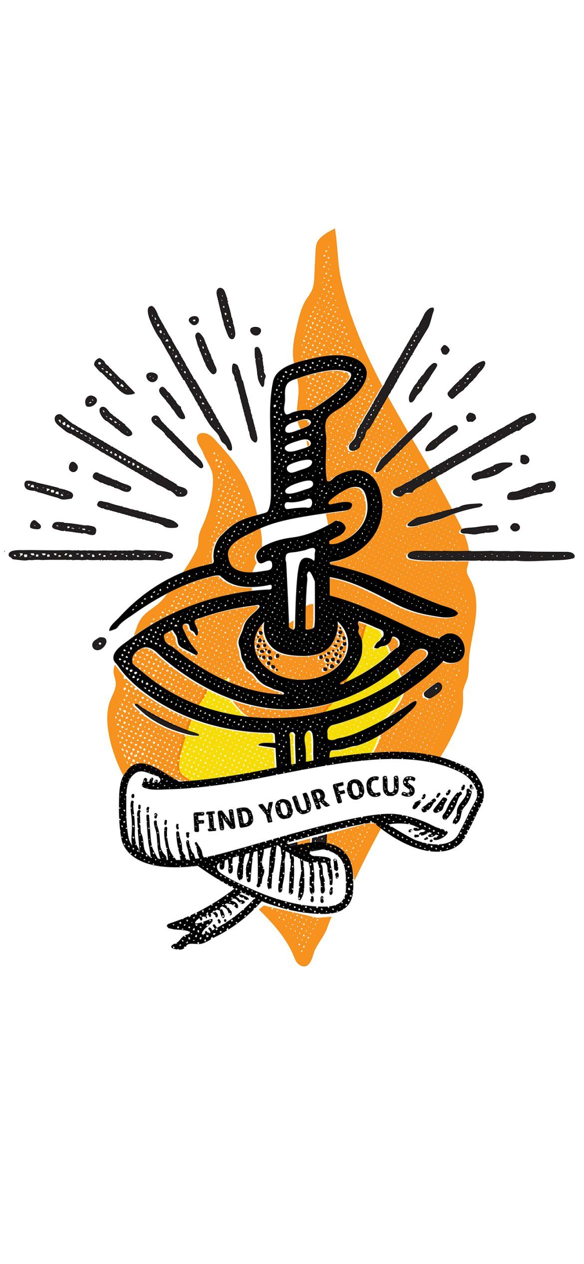 1170x2532 Minimalist Flame: Find Your Focus
