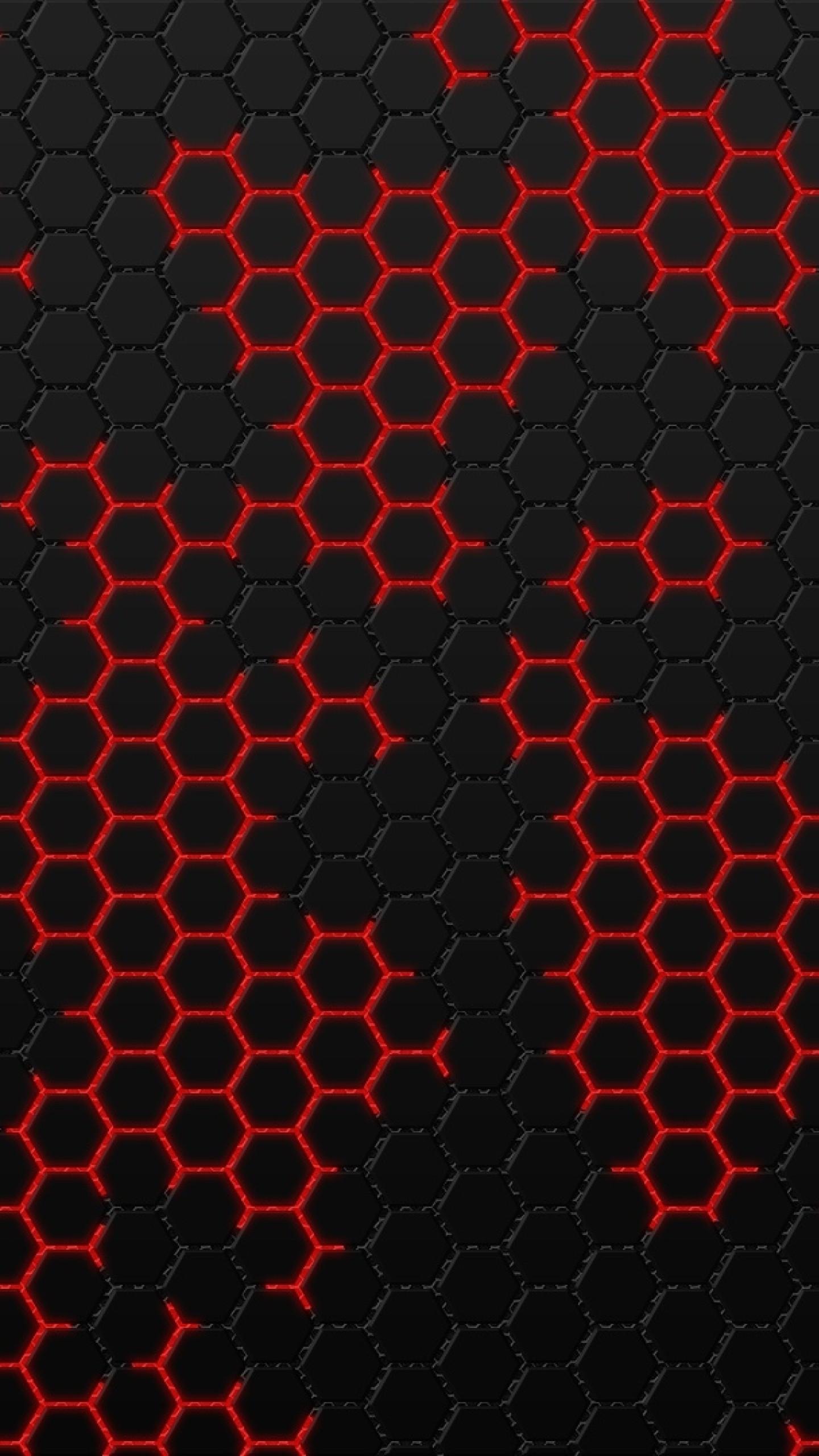 1440x2560 Black and Red Hexagon Samsung Galaxy S S Google Pixel XL , Nexus 6P , LG G5 Wallpaper, HD Artist 4K Wallpaper, Image, Photo and Background
