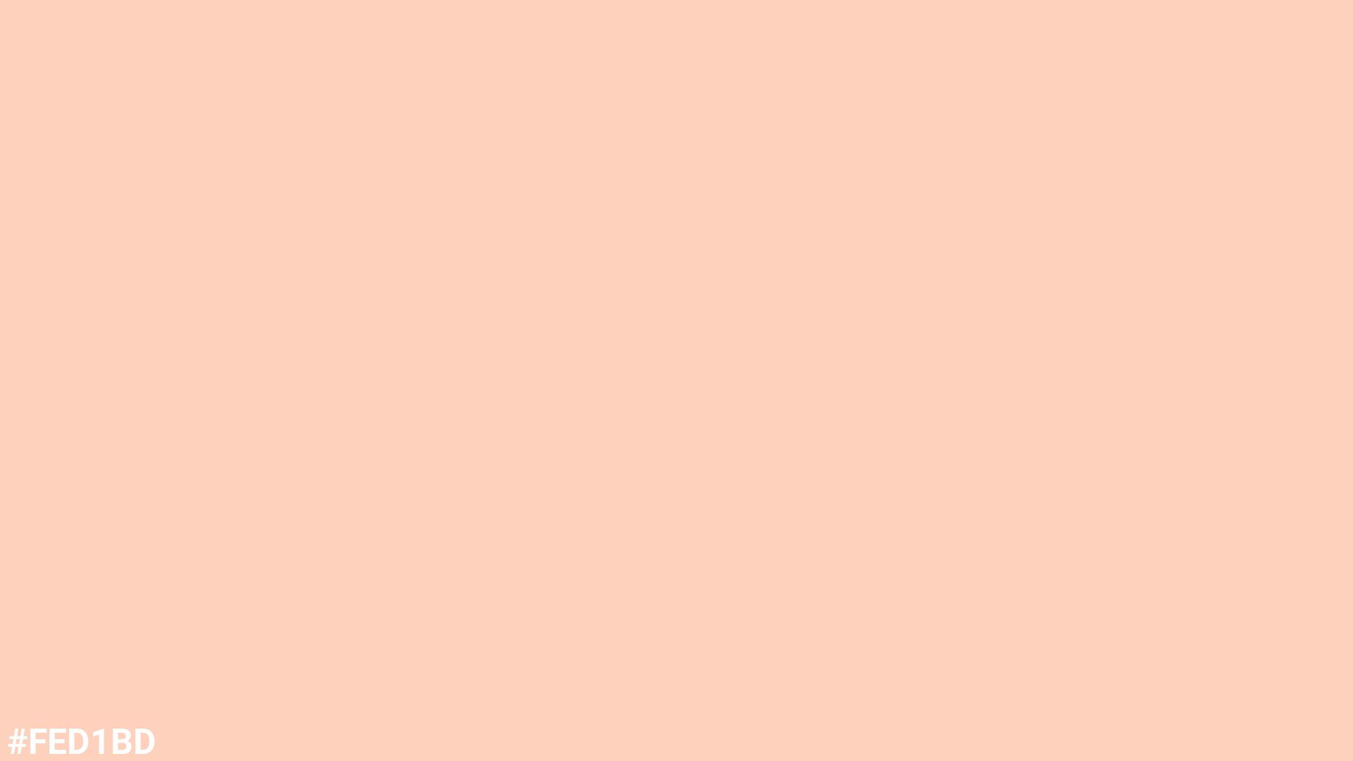 1920x1080 Pale Peach Pink Solid Color Background #FED1BD