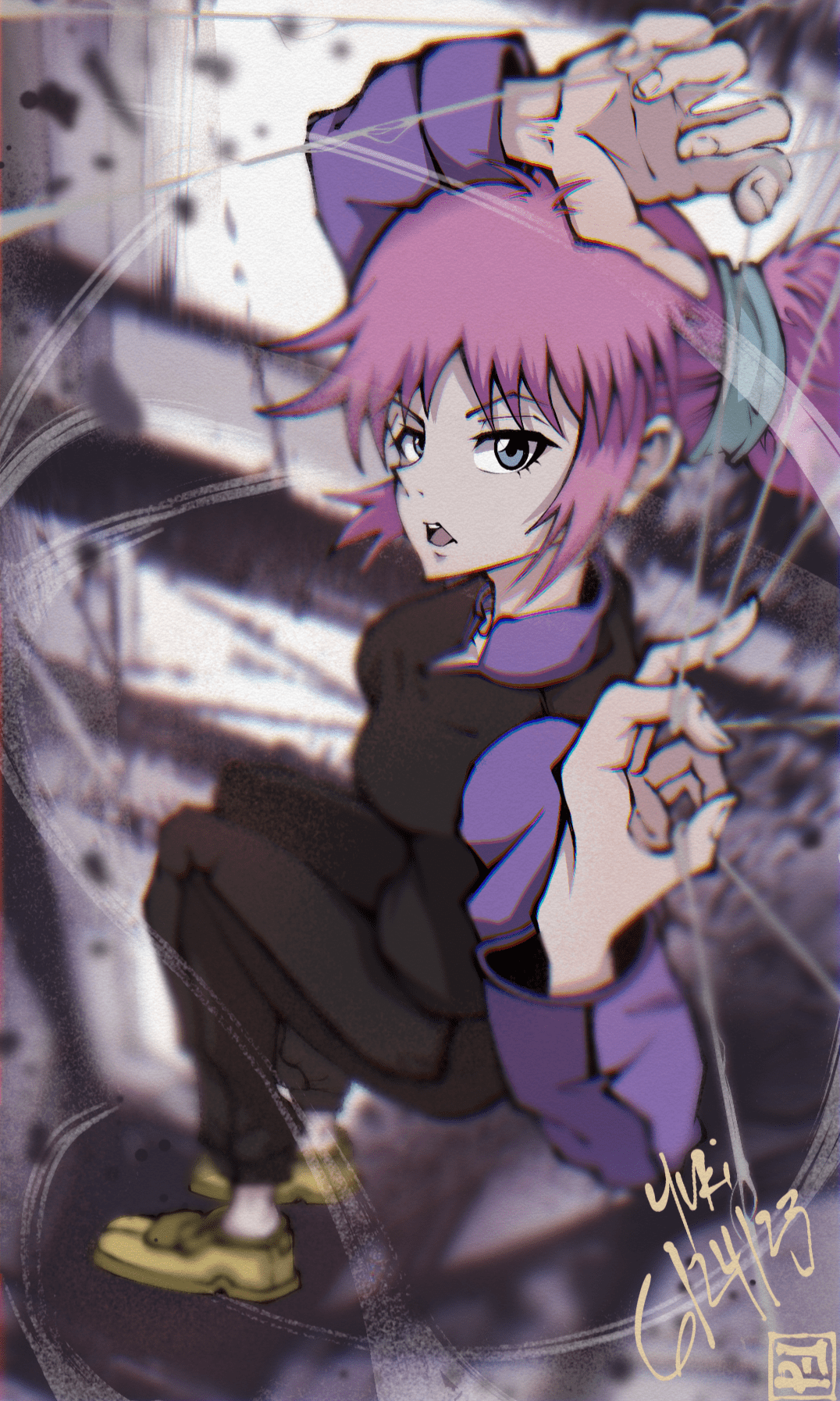 1076x1794 My fanart of Machi Komacine