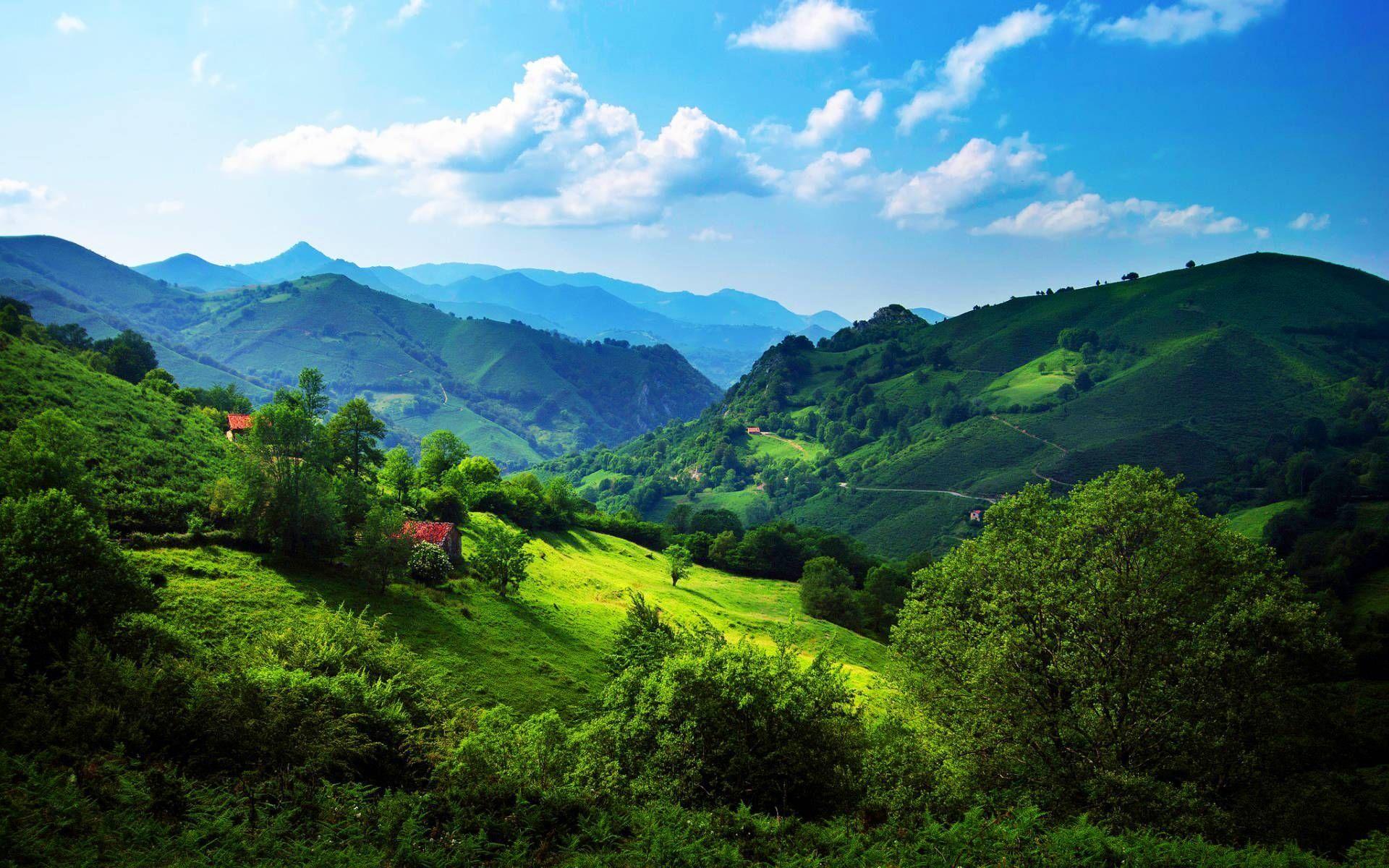 1920x1200 Green hills 1 Wallpaper. Picture. Italy landscape, Landscape wallpaper, Mountain wallpaper