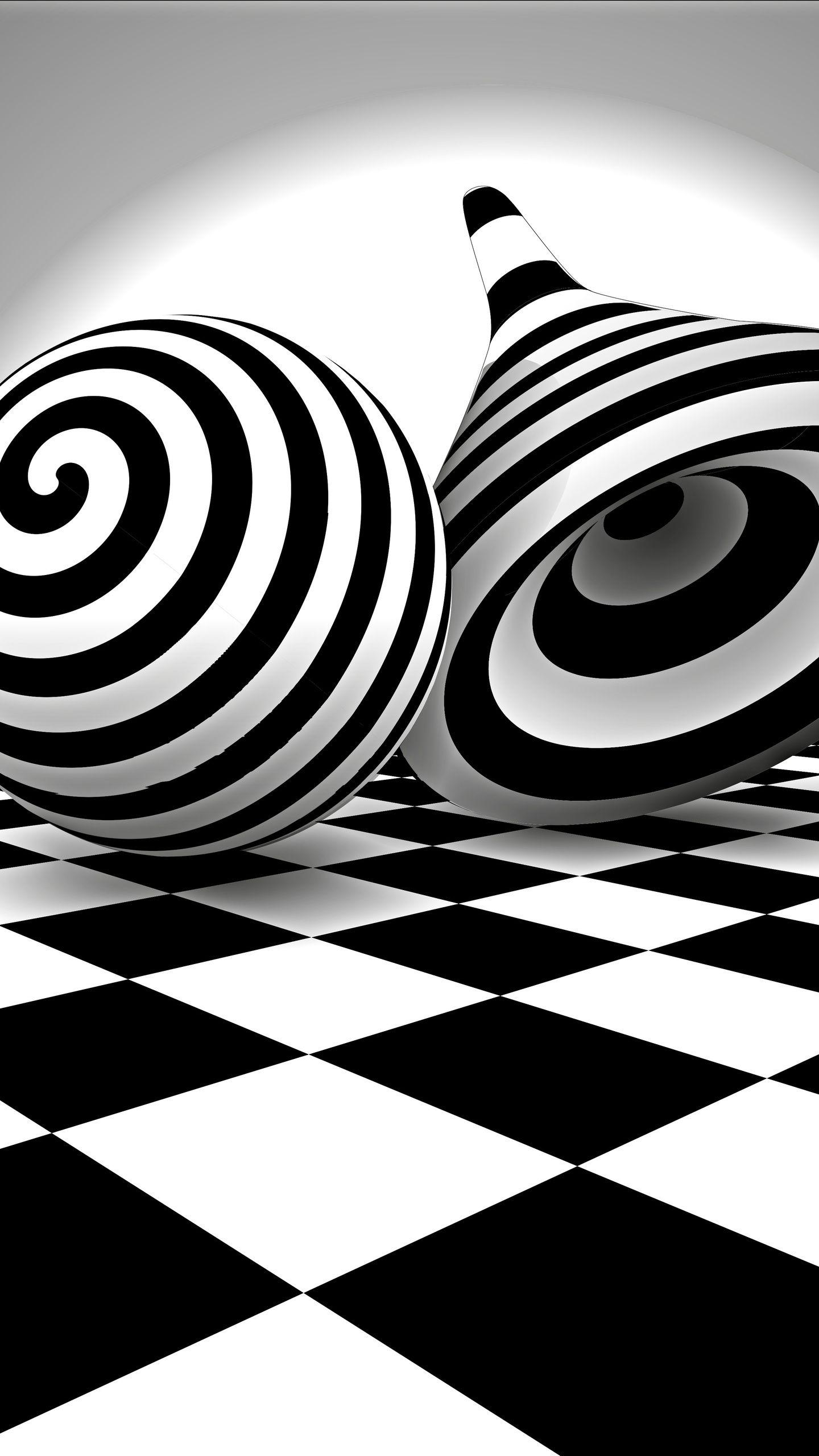 1440x2560 Black White Optical Illusion Samsung Galaxy S S7 , Google Pixel XL , Nexus 6P , LG G5 HD 4k Wallpaper, Image, Background, Photo and Picture