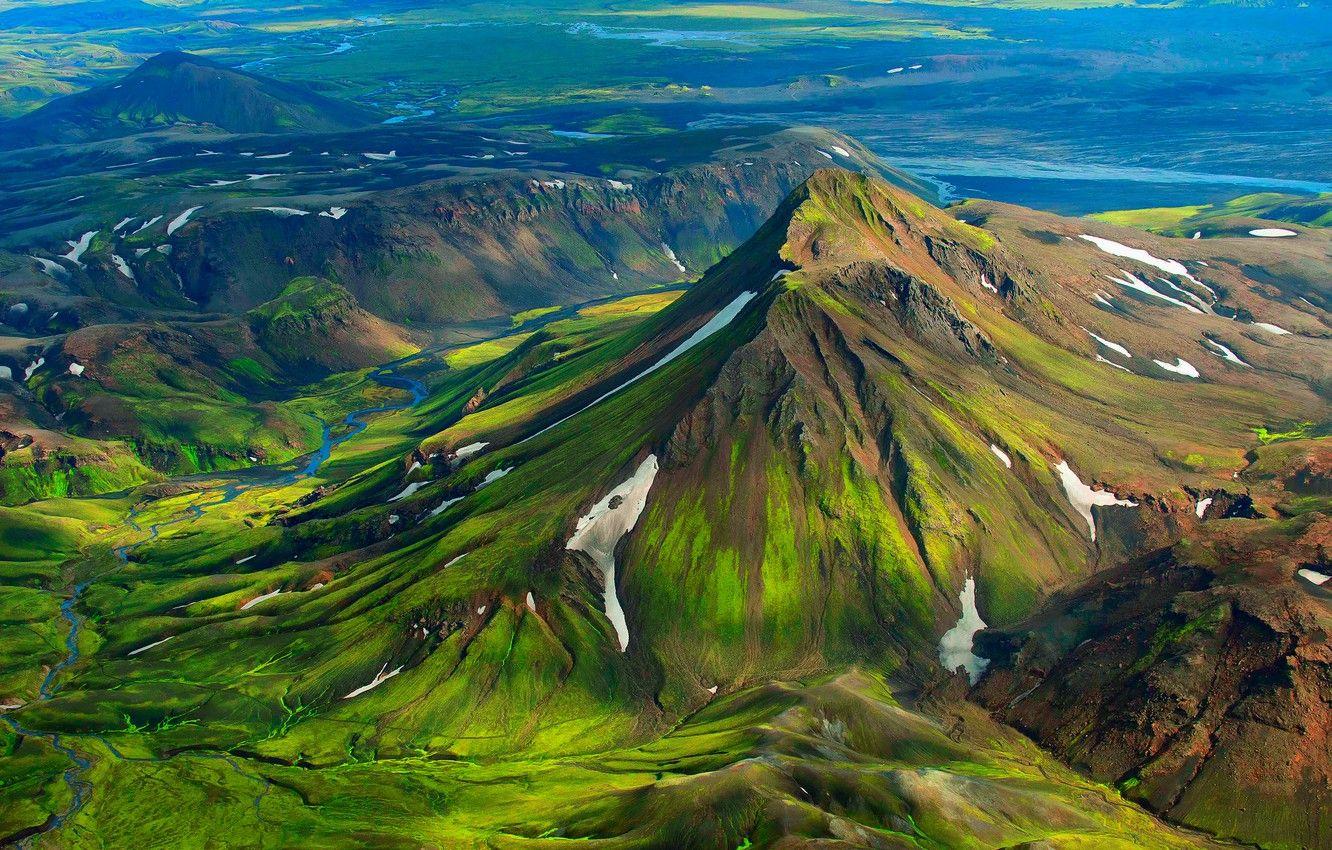 1332x850 Wallpaper mountains, hills, valley, Iceland image for desktop, section природа