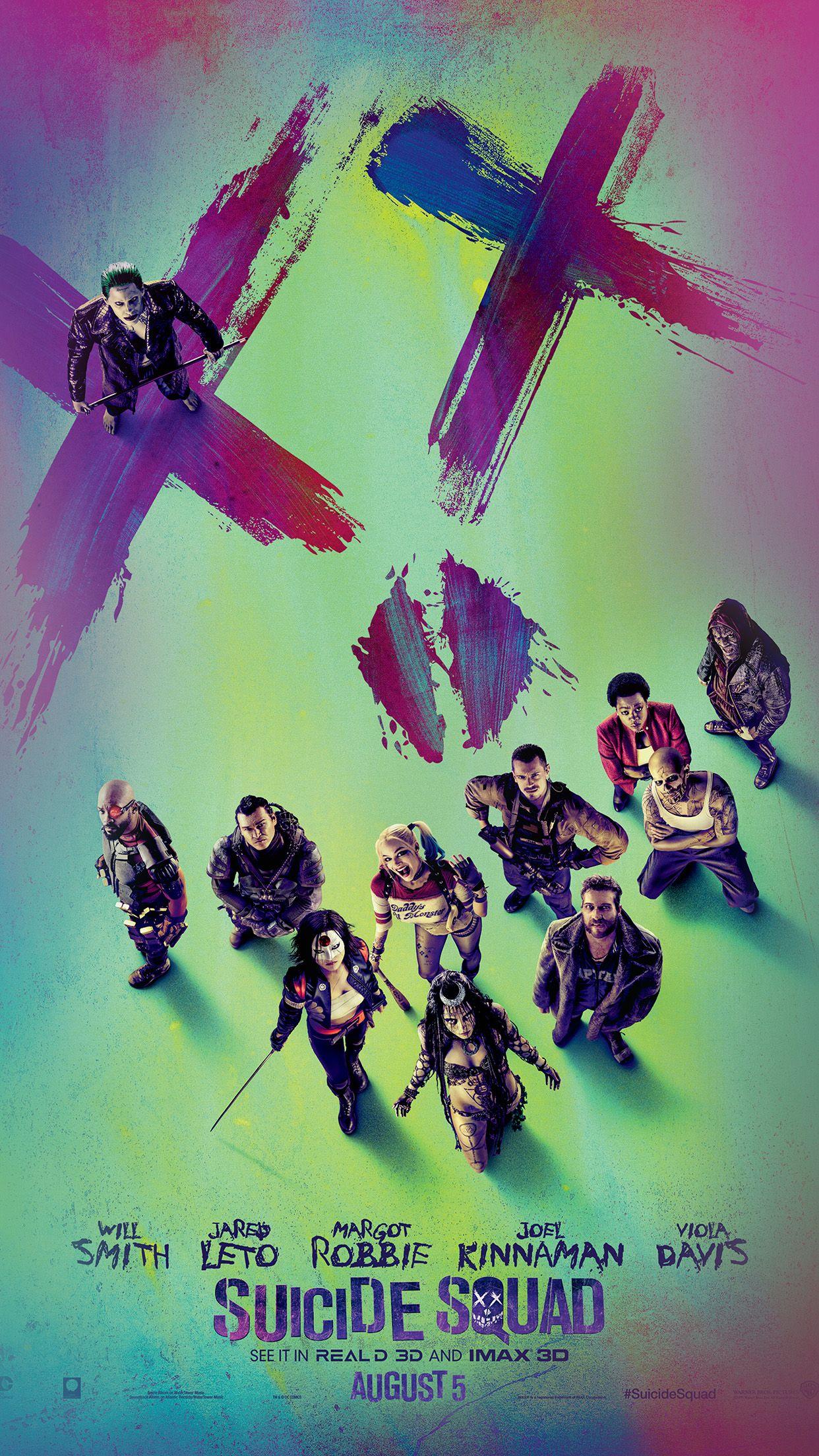 1242x2208 I Love Papers. suicide squad poster film colorful art illustration