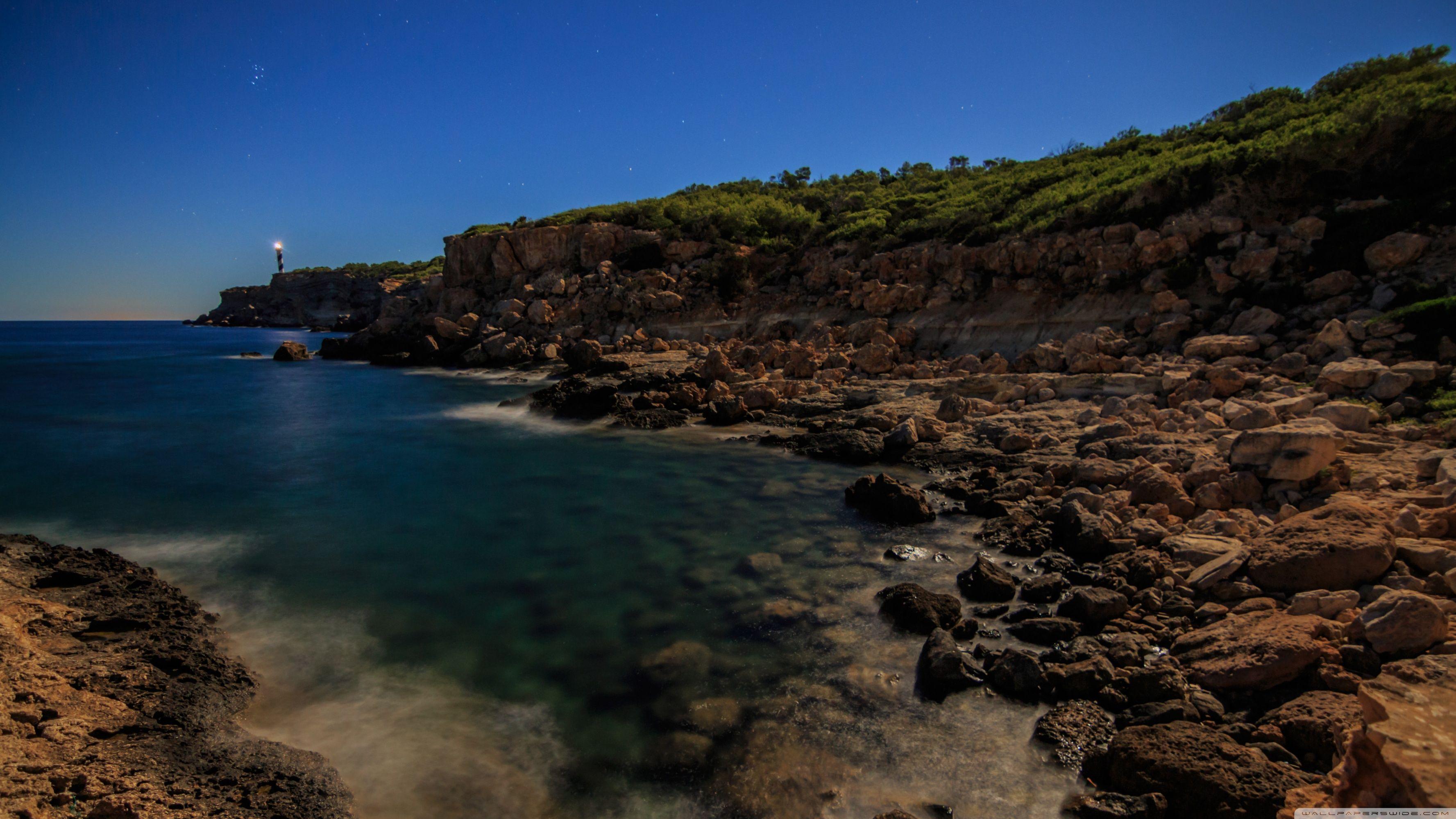 3554x1999 Leuchtturm Far del Moscater auf Ibiza Ultra HD Desktop Background Wallpaper for 4K UHD TV : Widescreen & UltraWide Desktop & Laptop : Tablet