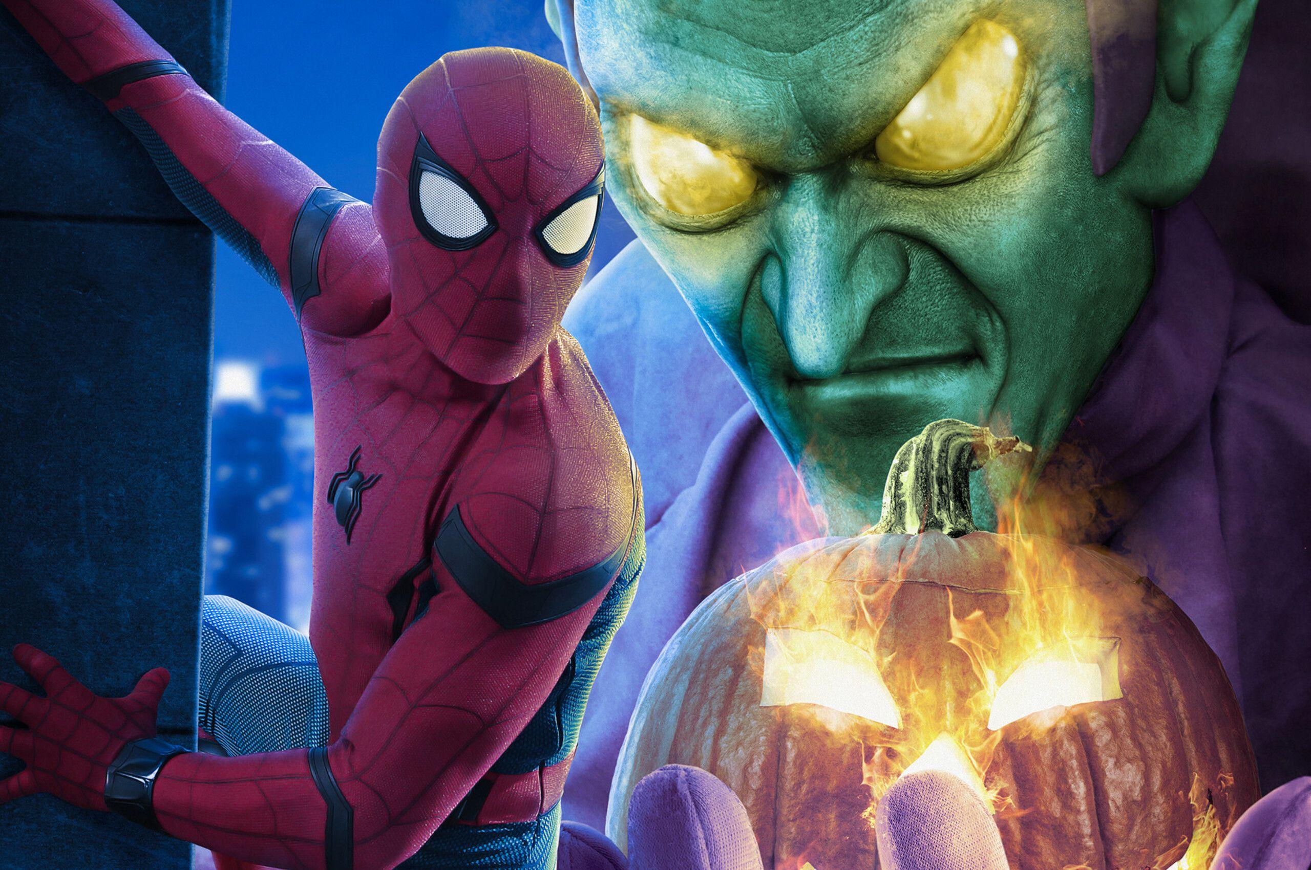 2560x1700 MCU Spiderman Giant Green Goblin Chromebook Pixel HD 4k Wallpaper, Image, Background, Photo and Picture