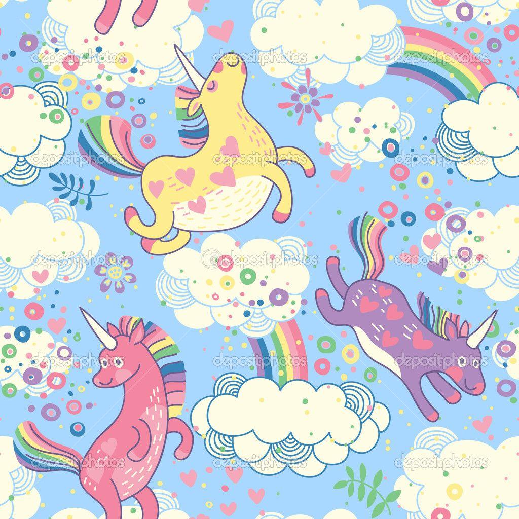 Unicorns And Rainbows Wallpaper Hd