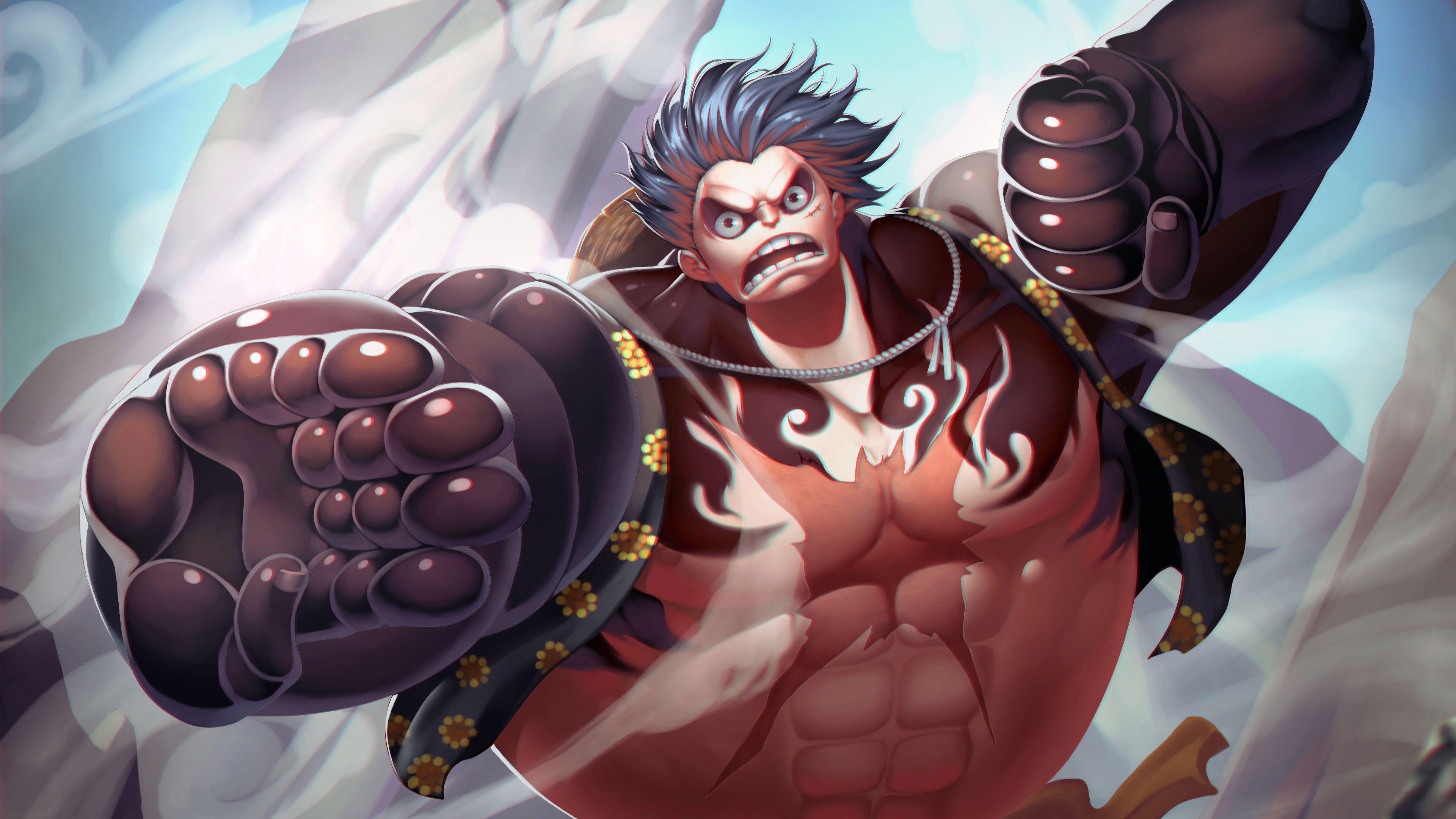 3840x2160 Luffy Boundman Fourth Gear One Piece 4K