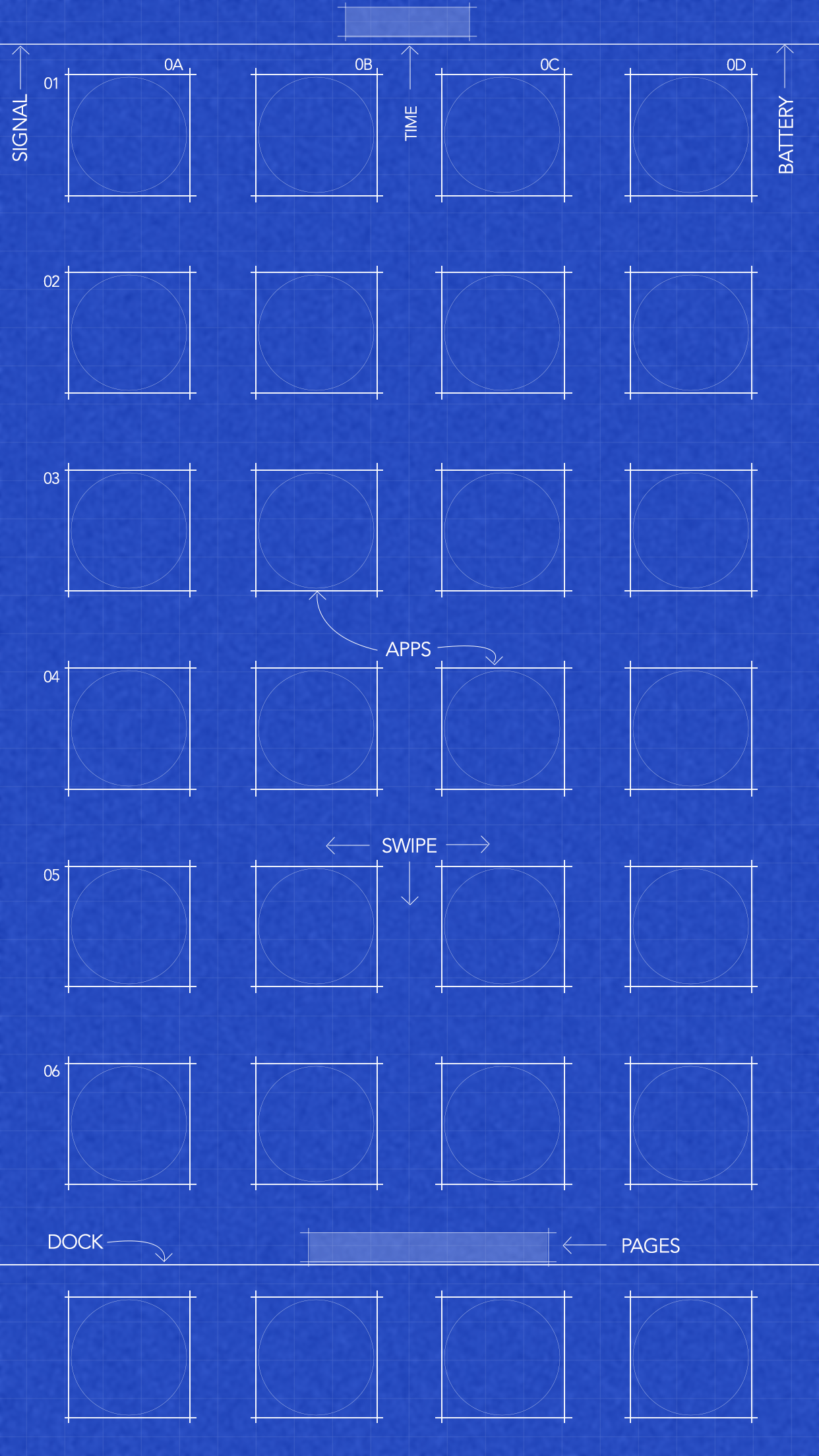 1242x2208 Grid and blueprint wallpaper for iPhone