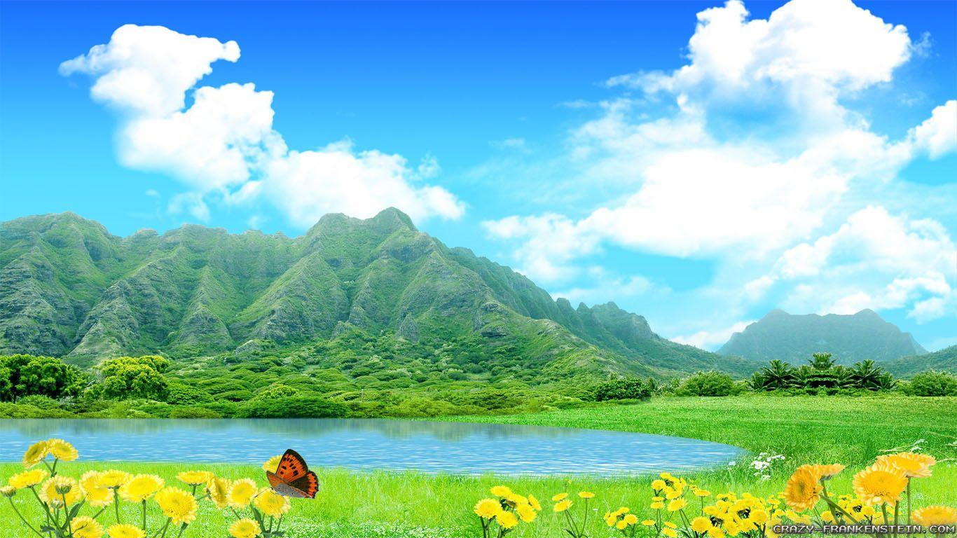 1366x768 Sunny Spring Day Wallpaper