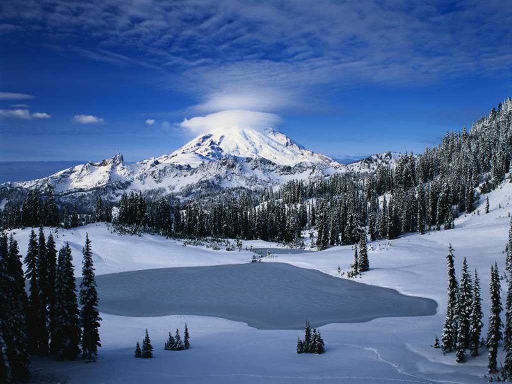 1024x768 Free Wallpaper Winter Scene Picture