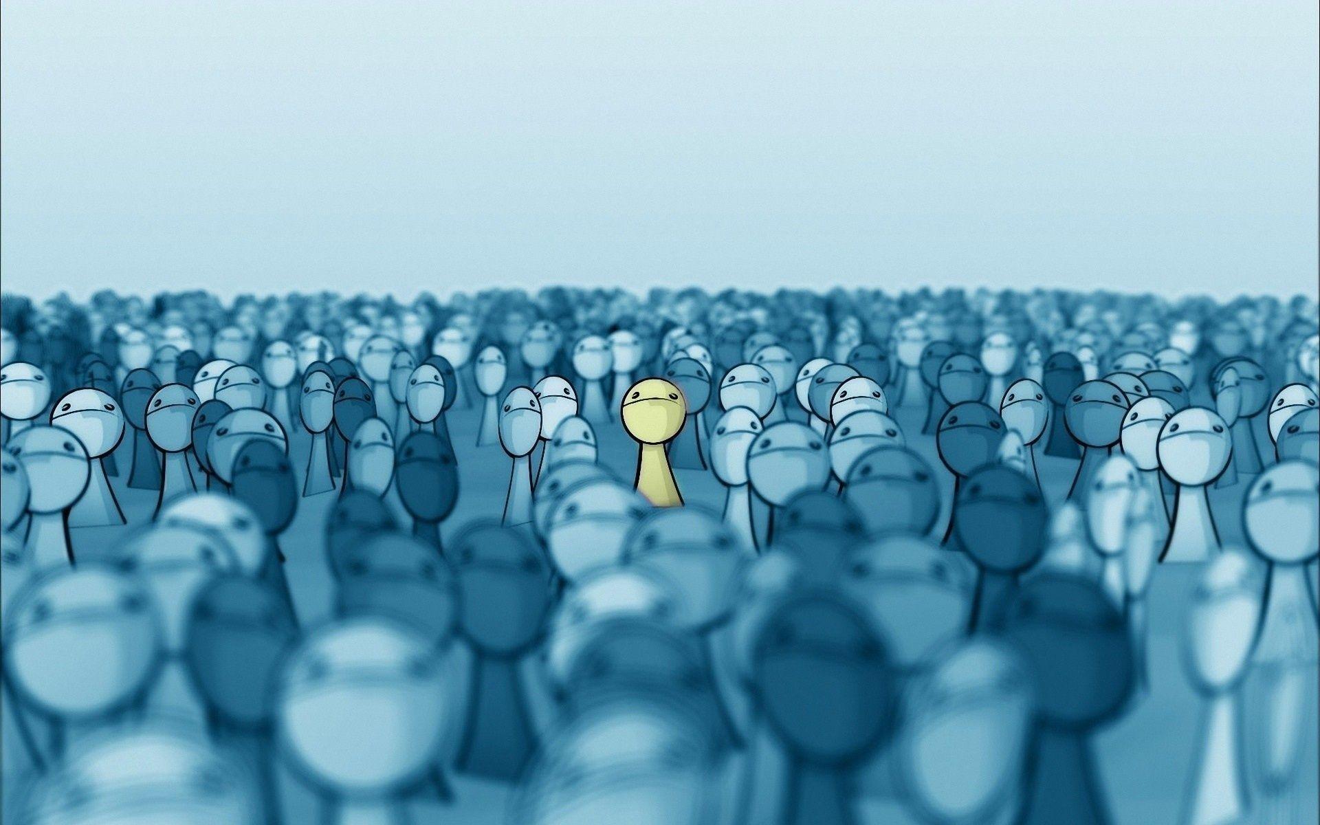 1920x1200 WallpaperD wallpaper. photo. picture. the crowd, people, the difference, 3D