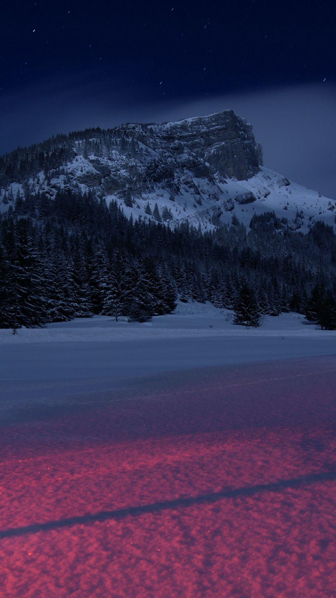 1080x1920 Mountains Night Winter Wallpaper - [1080x1920]