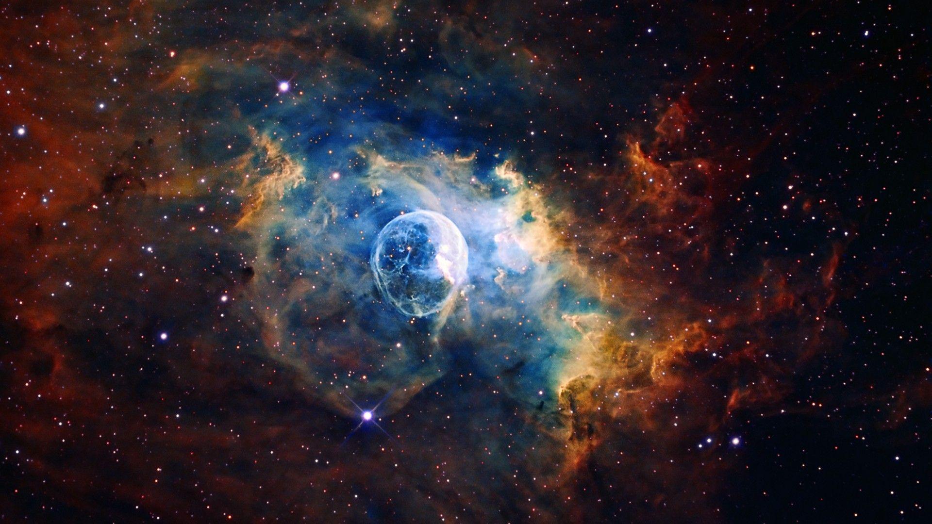 1920x1080 Blue And Orange Space Background