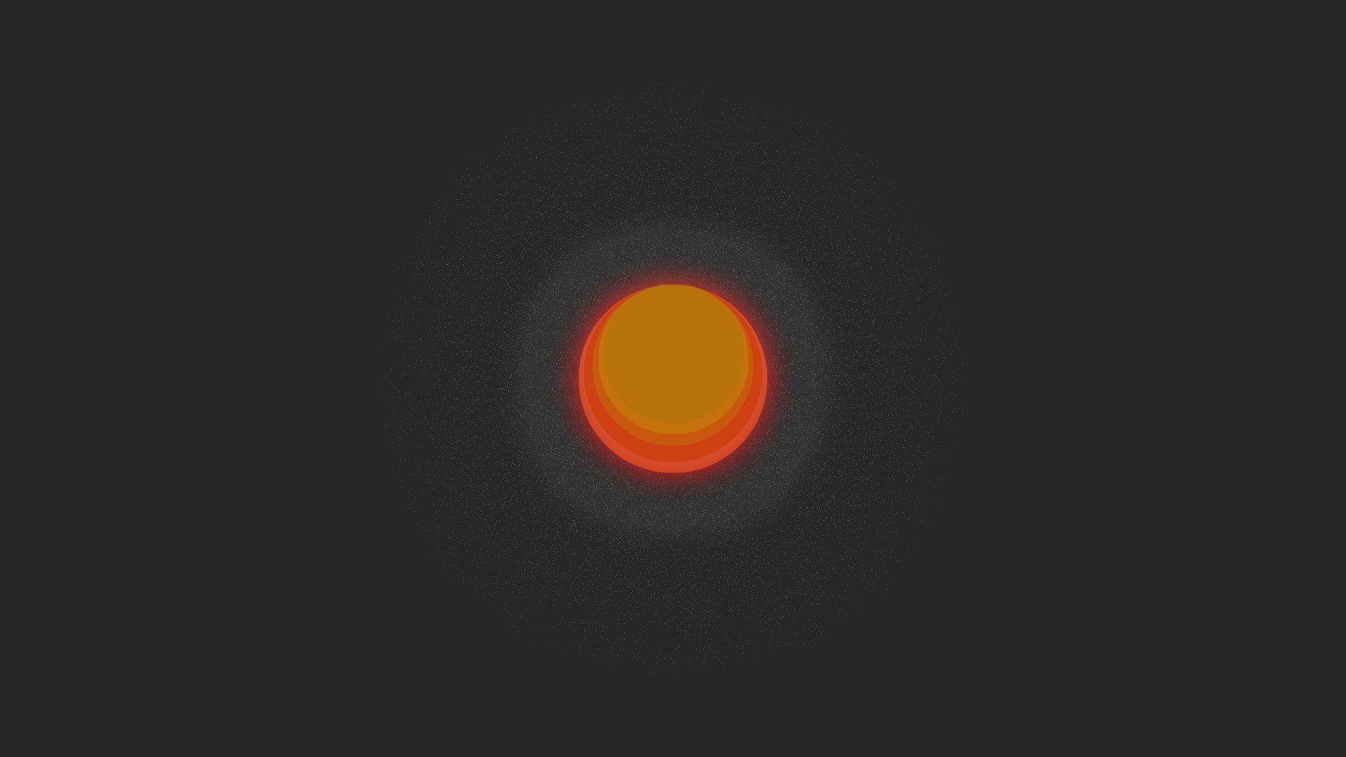 1920x1080 Sun, Orange, Red, Simple, Minimalism, Simple background, Space art, Space HD Wallpaper / Desktop and Mobile Image & Photo
