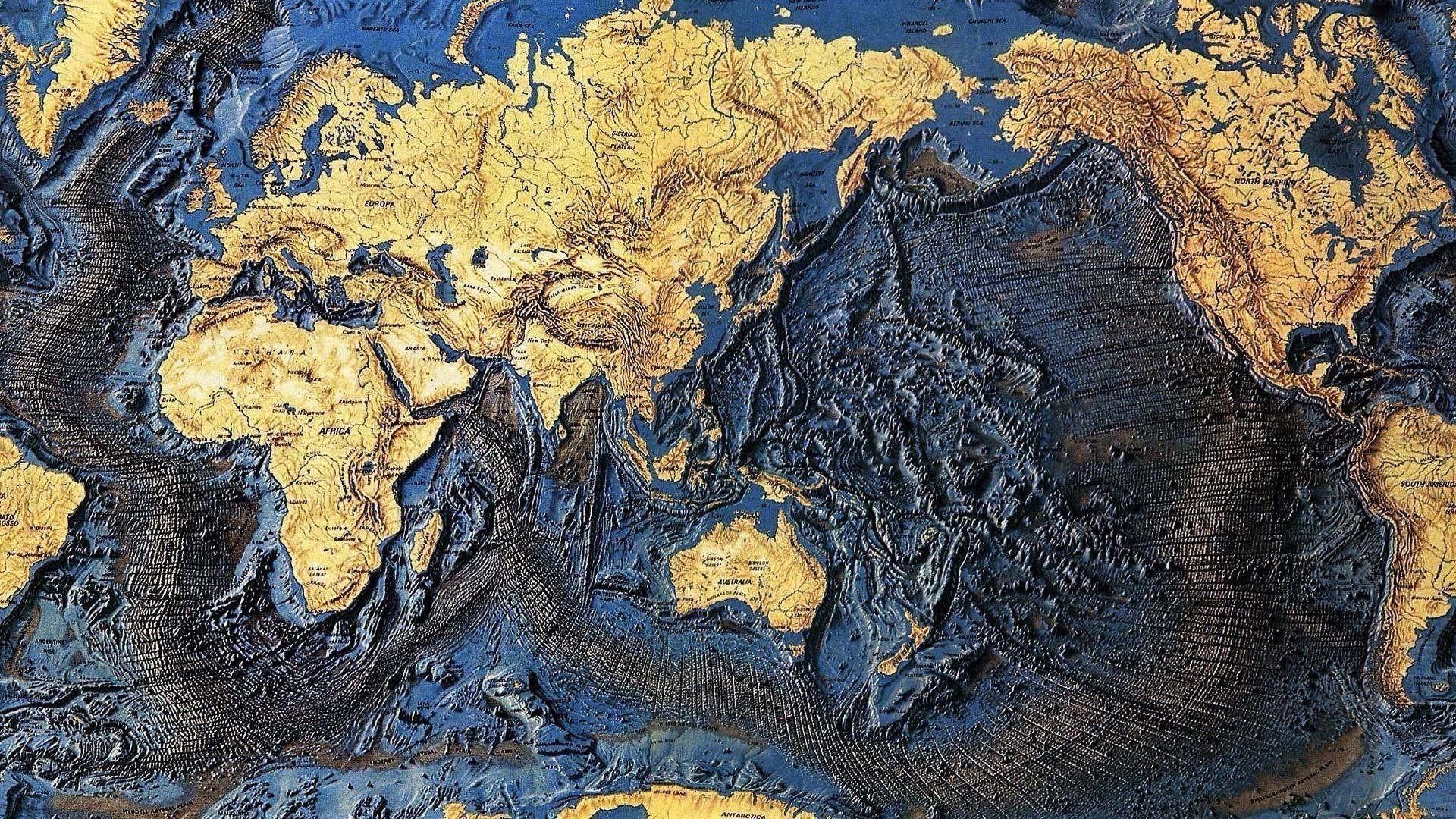 1920x1080 World Map Wallpaper HD New 147 World Map HD Wallpaper Sea Floor Map