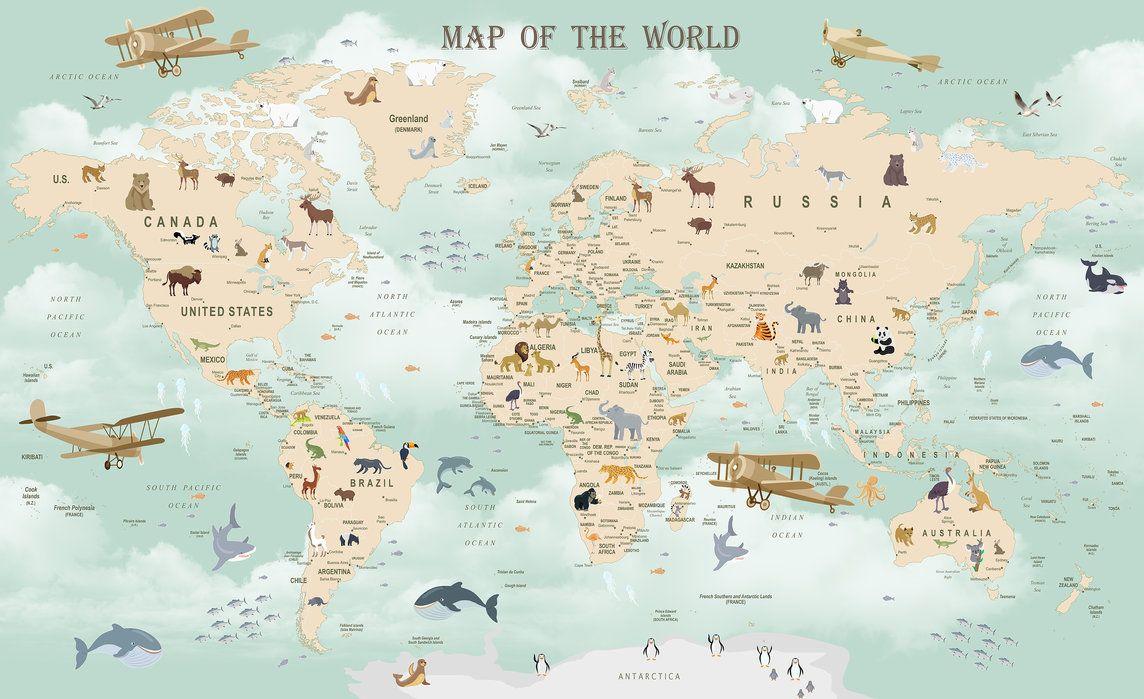 1144x699 Wildlife World Map