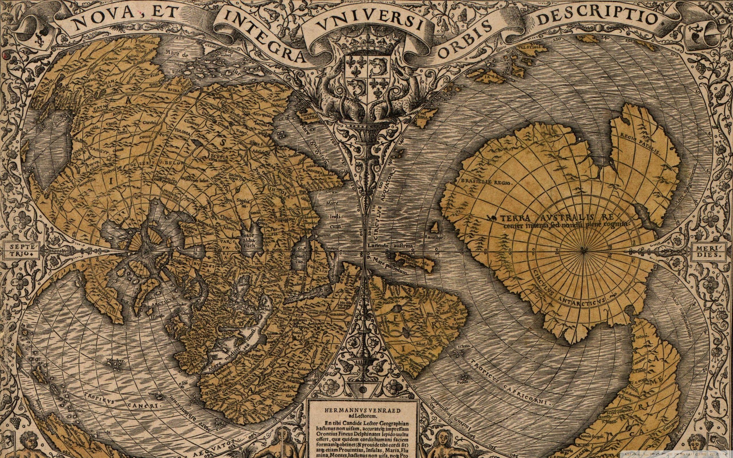 2560x1600 Download Old Map UltraHD Wallpaper
