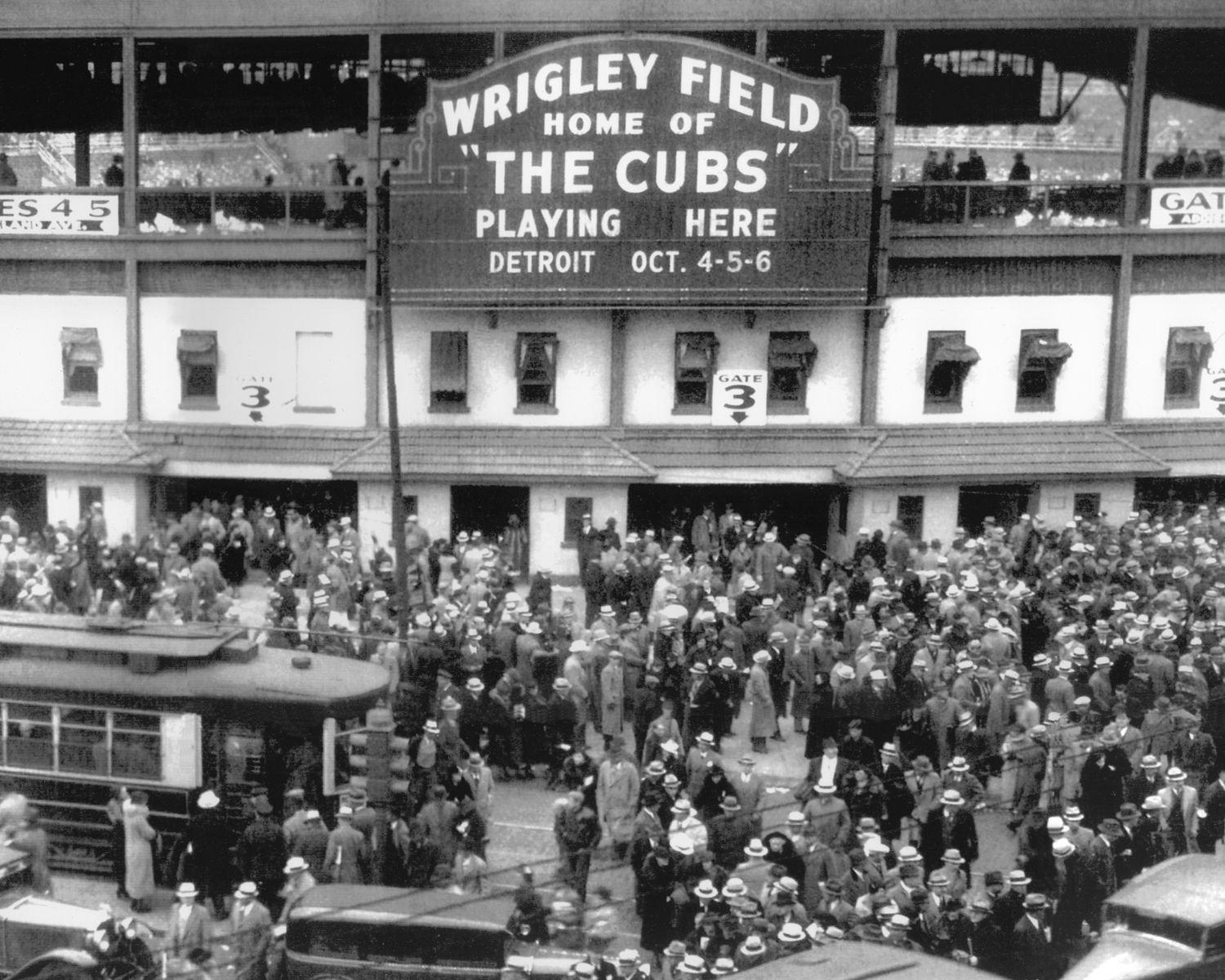1500x1200 Chicago Historic Wallpaper. Old Wrigley Field Marquee 1935 World Series