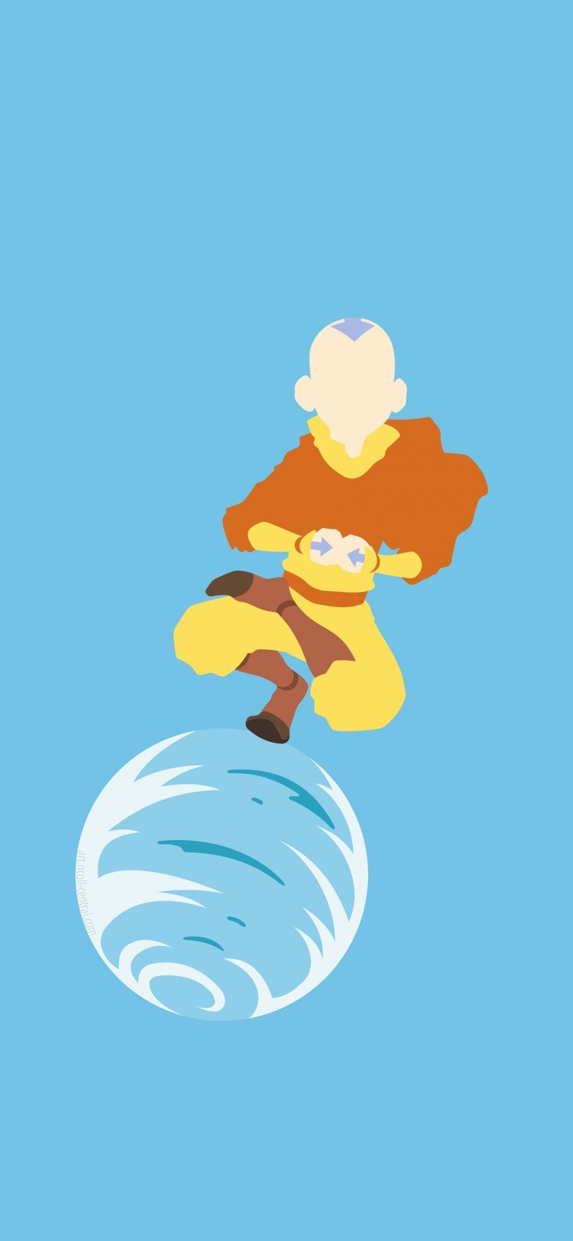 1125x2436 Minimal, Aang, Avatar: The Last Airbender, 1125x2436 wallpaper. Anime fantasy, Anime wallpaper, Game wallpaper iphone