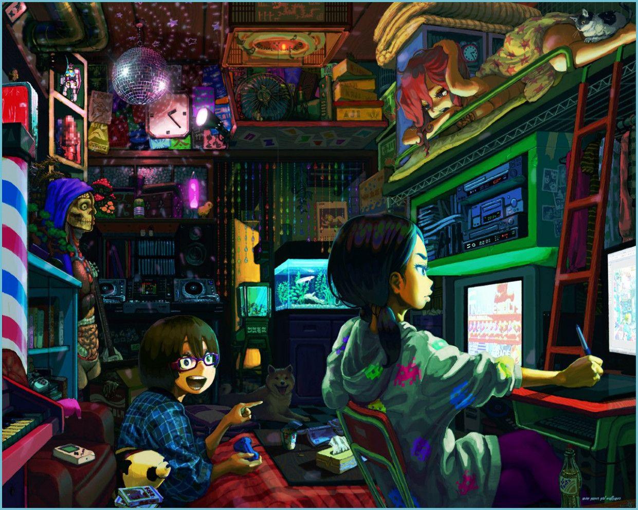 1241x993 Anime Gamer Girl Wallpaper HD Girl Pc Gamer gamer girl wallpaper