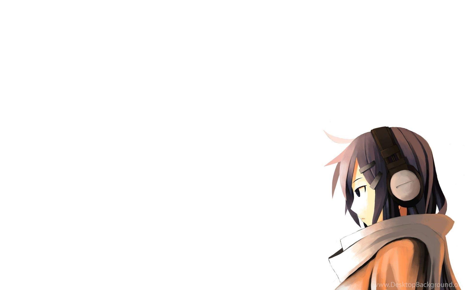1920x1200 cute anime girl headphones wallpaper Desktop Background